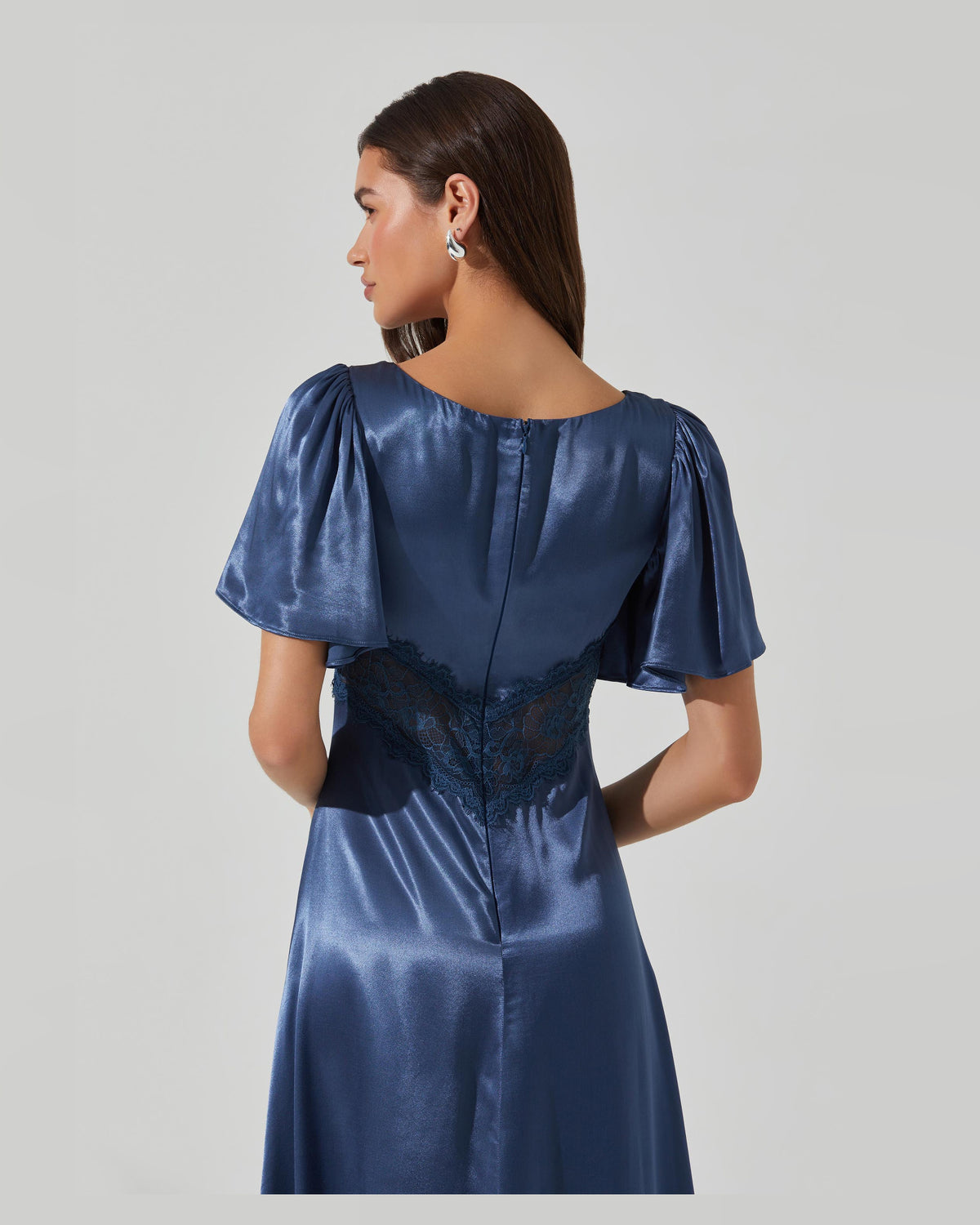 v-neck a-line midi formal dress - image 4