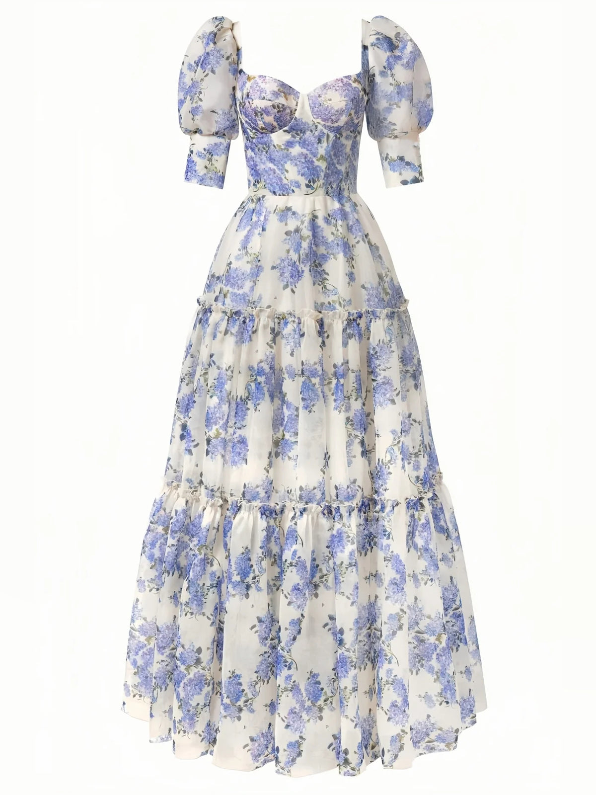 Lilac maxi prom dress, alternate view showing the overall dress design