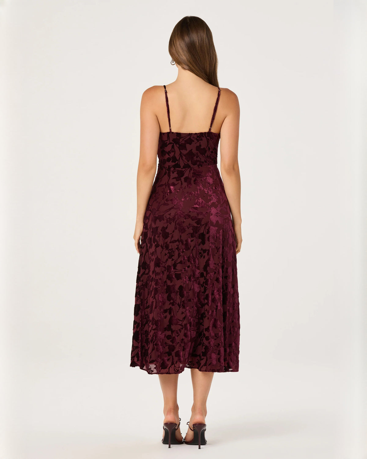 sweetheart mesh a-line midi bridesmaid dress - image 4