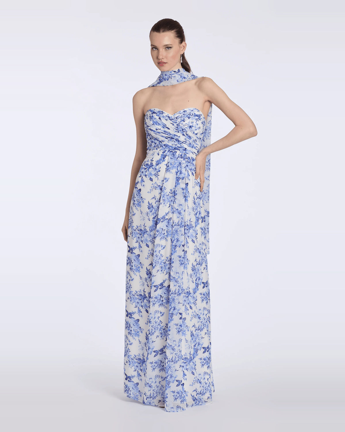 strapless column maxi prom dress - image 4
