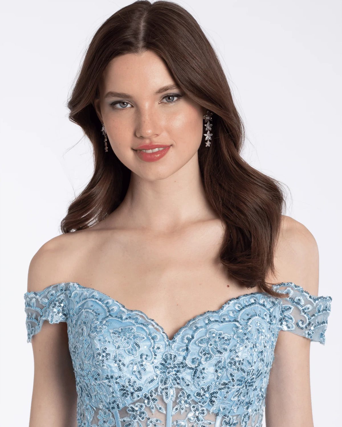 spaghetti strap fit-and-flare maxi homecoming dress - image 4
