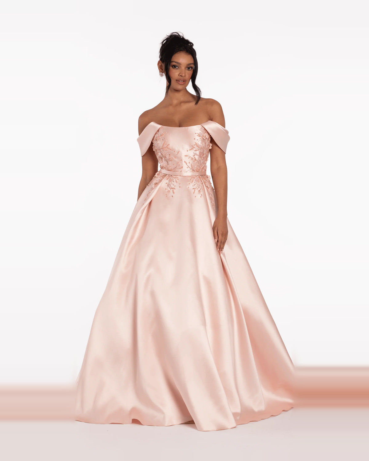 off shoulder ball-gown floor-length prom dress - image 4