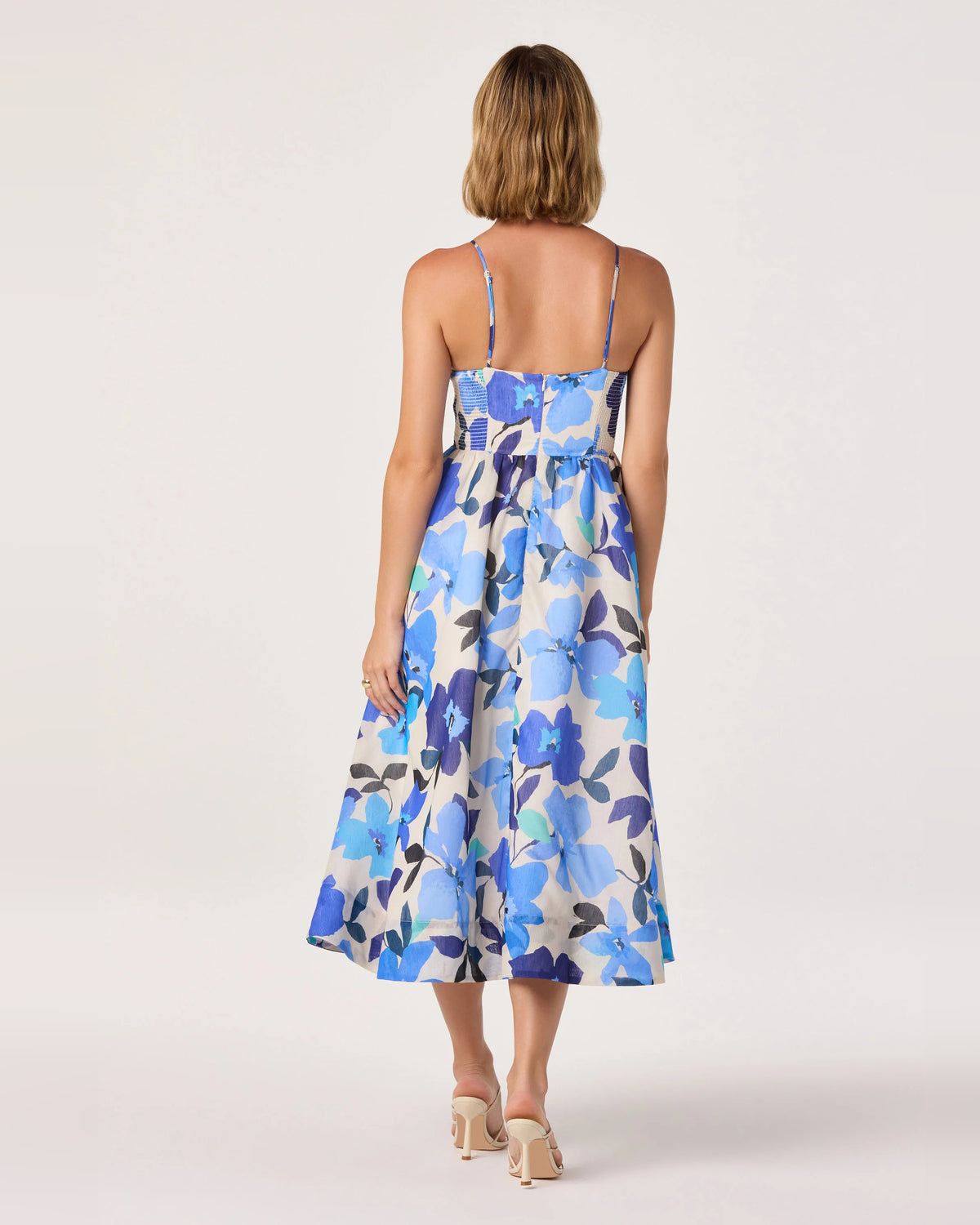 spaghetti strap a-line midi homecoming dress - image 4