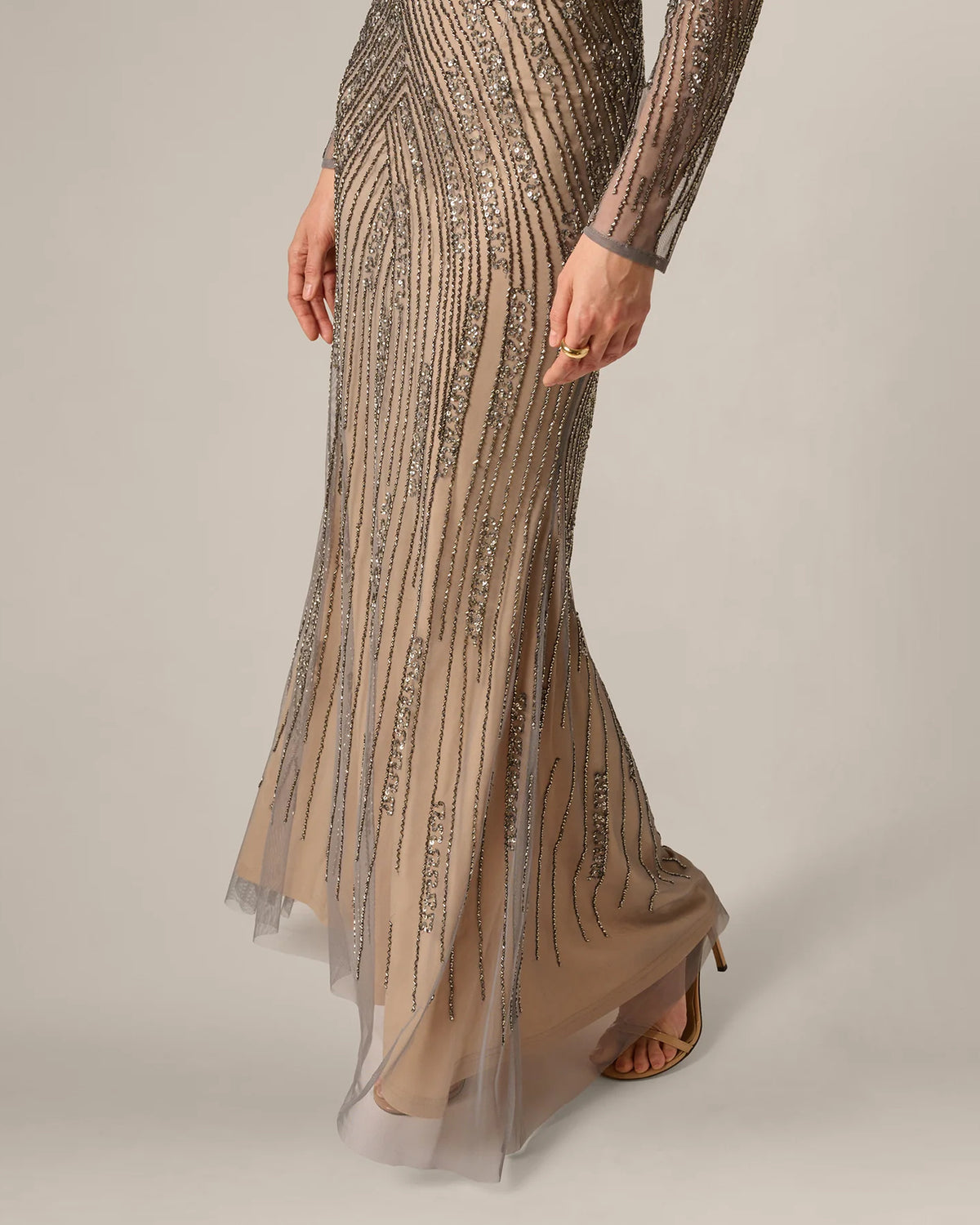 off shoulder mermaid floor-length mother of the bride dress - image 4