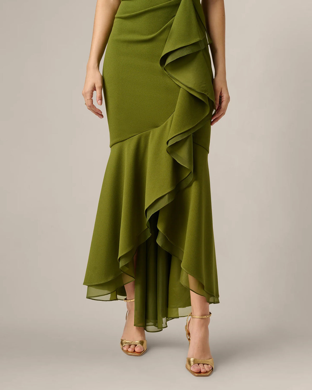 halter neck a-line maxi mother of the bride dress - image 4