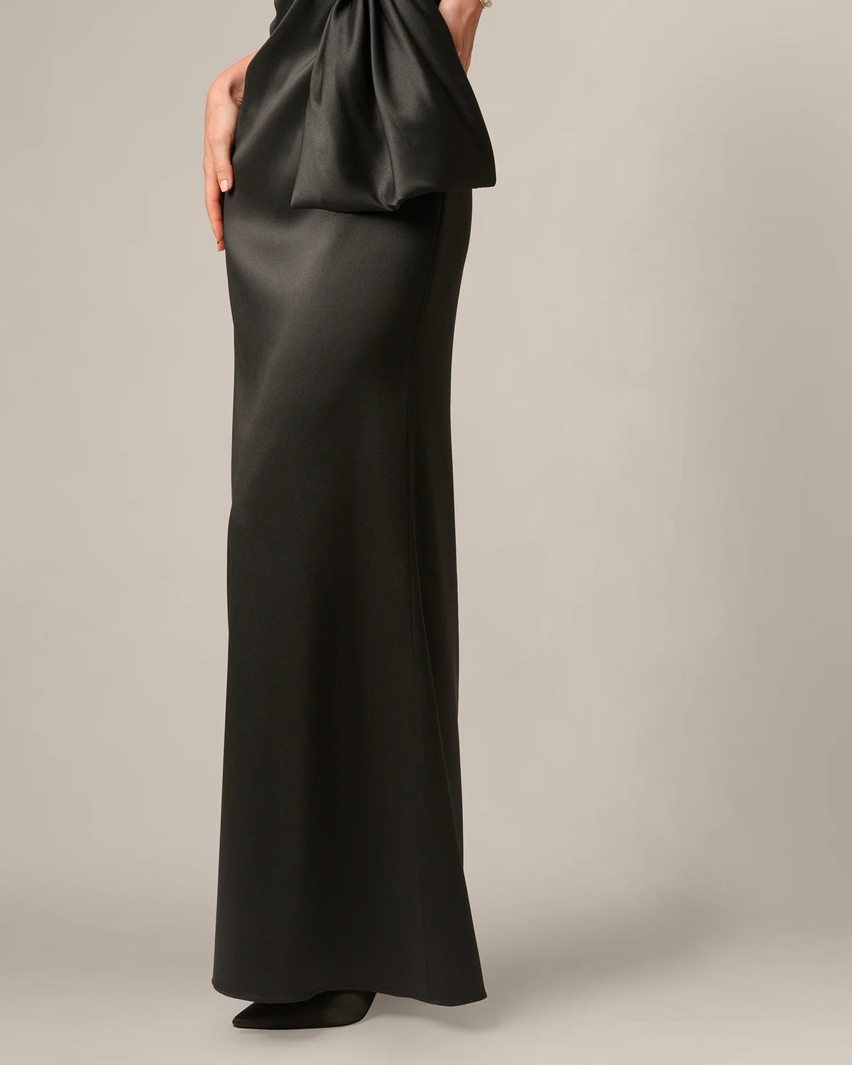 strapless a-line maxi mother of the bride dress - image 4