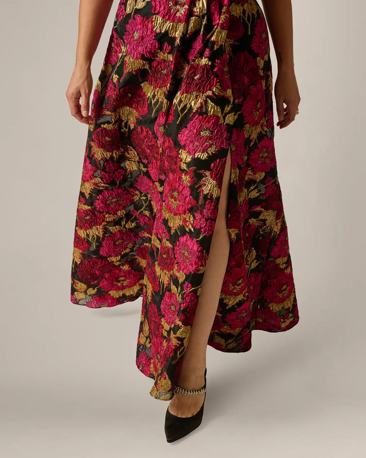 one-shoulder a-line maxi mother of the bride dress - image 4