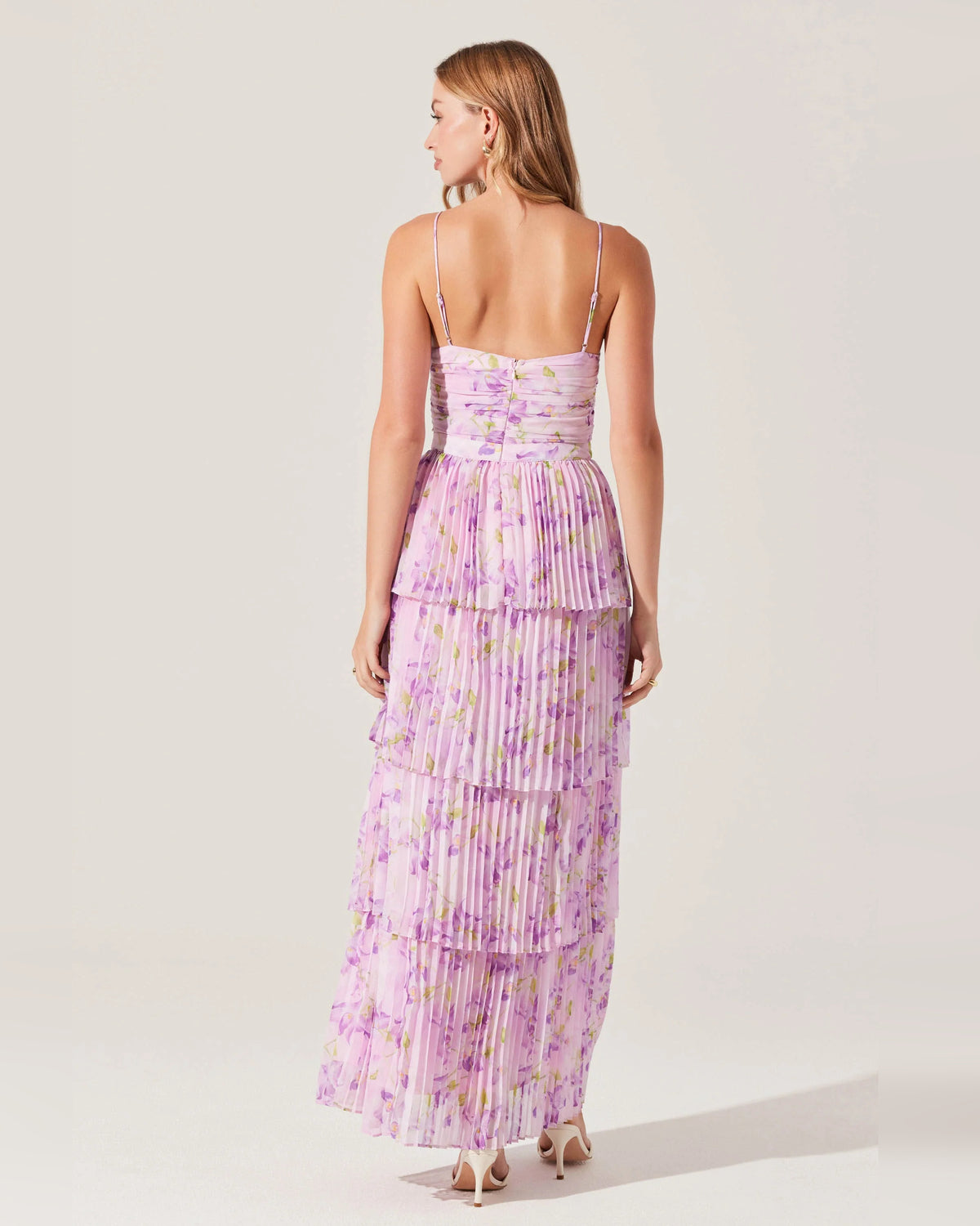 spaghetti strap a-line maxi formal dress - image 4
