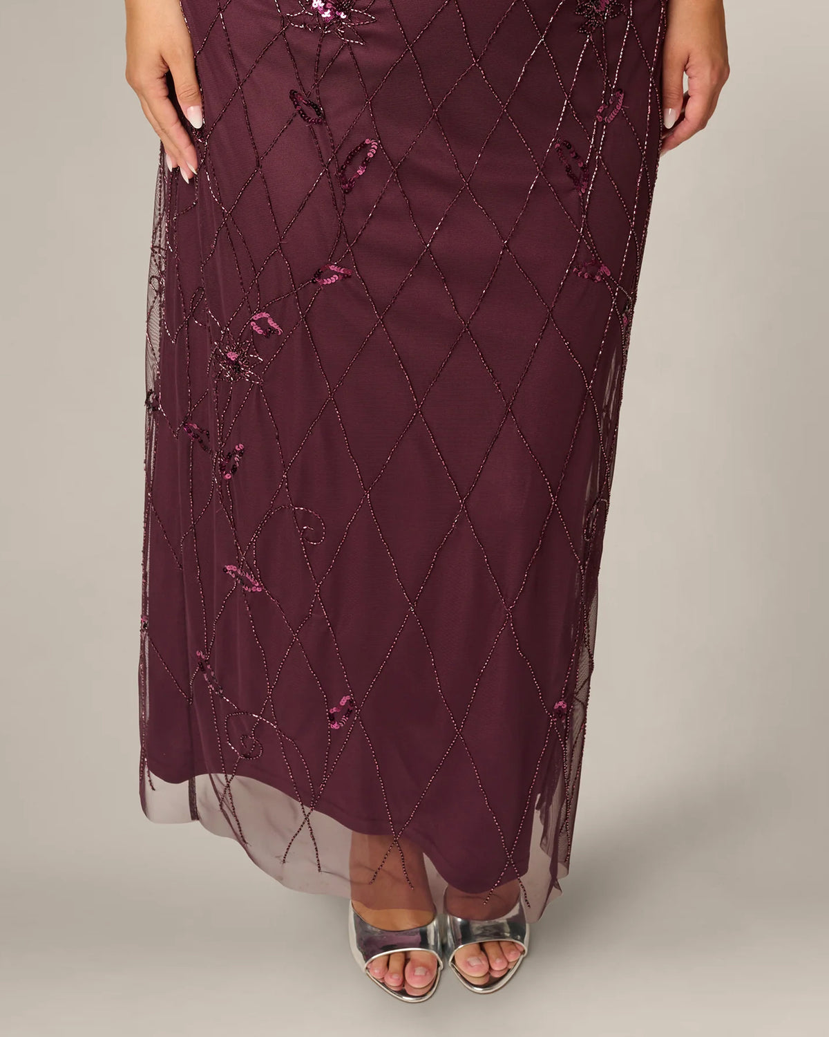 spaghetti strap a-line maxi mother of the bride dress - image 4