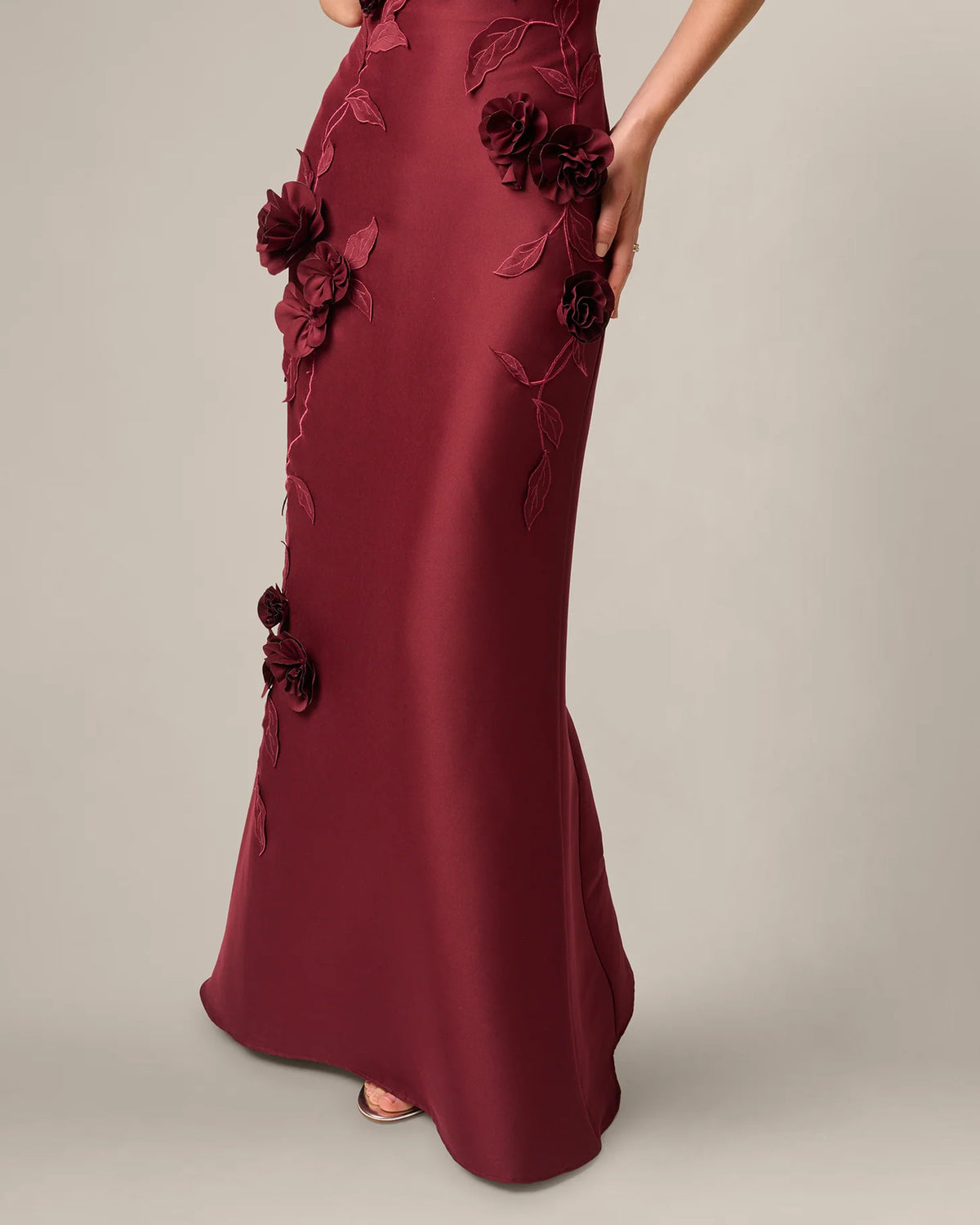 spaghetti strap mermaid maxi mother of the bride dress - image 4