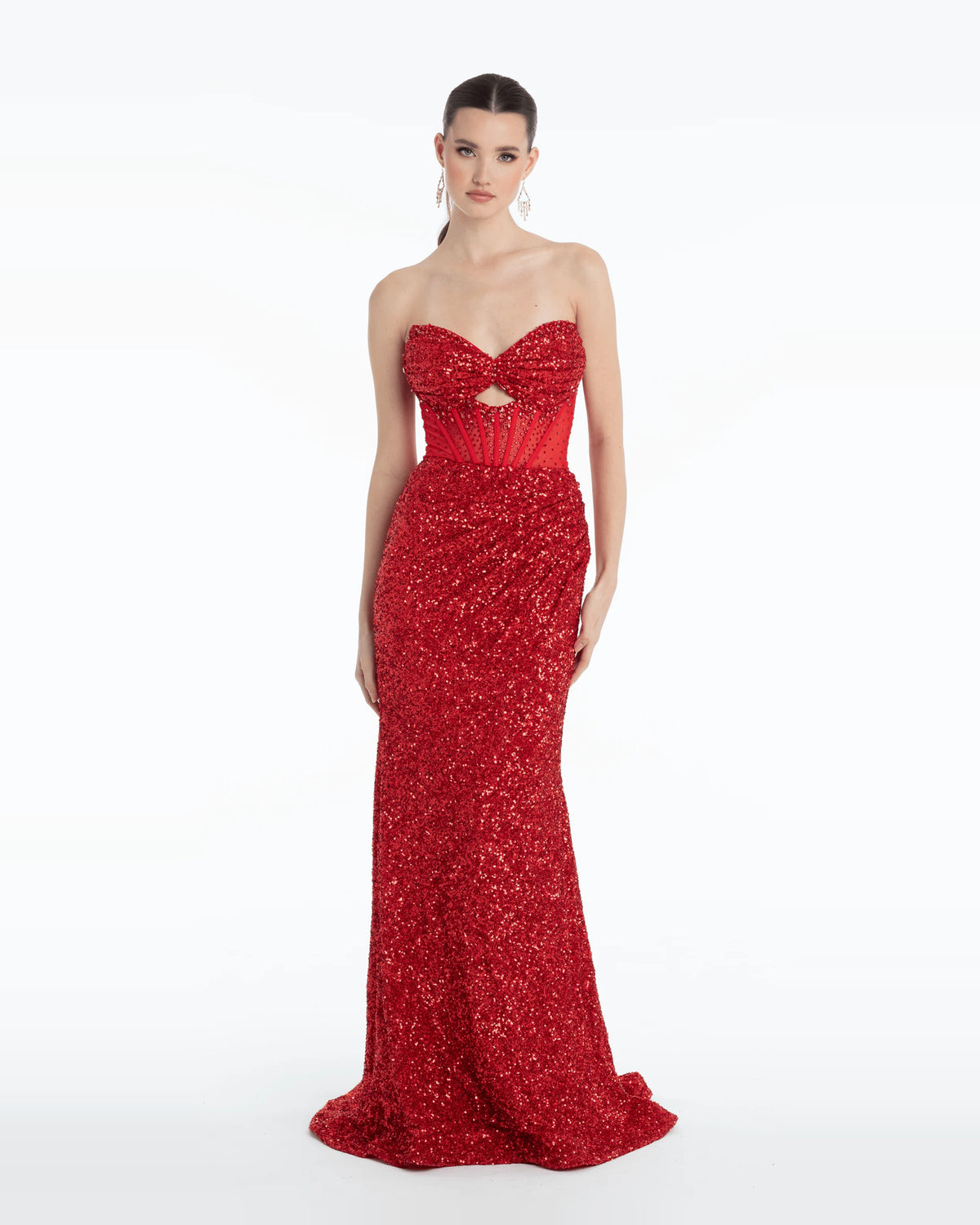 strapless trumpet maxi prom dress - image 4