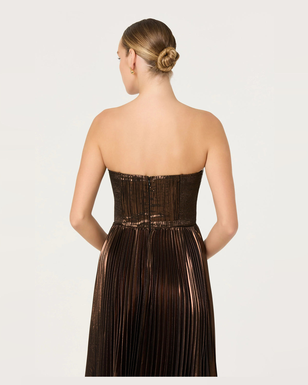spaghetti strap a-line midi formal dress - image 4