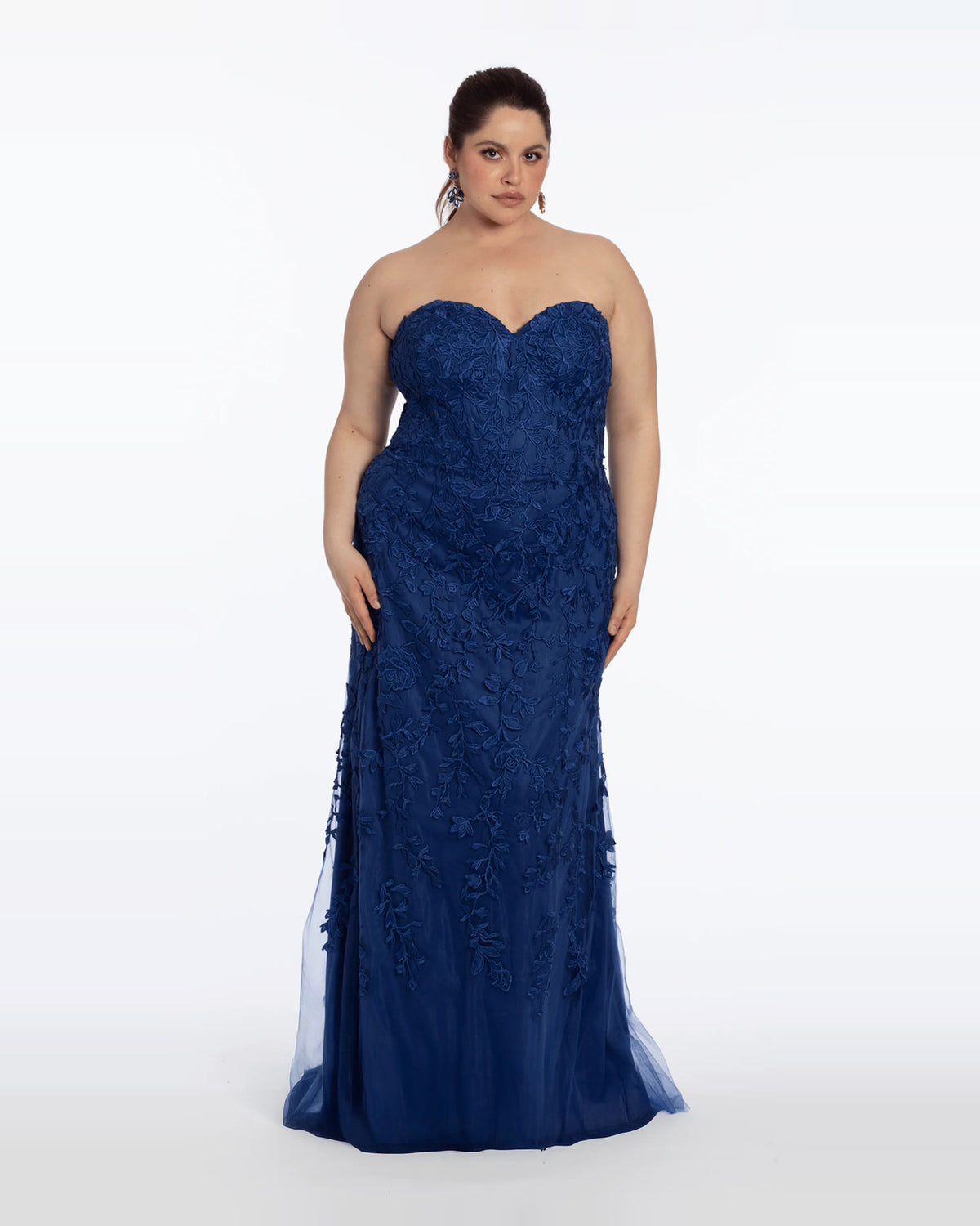 strapless column maxi prom dress - image 4