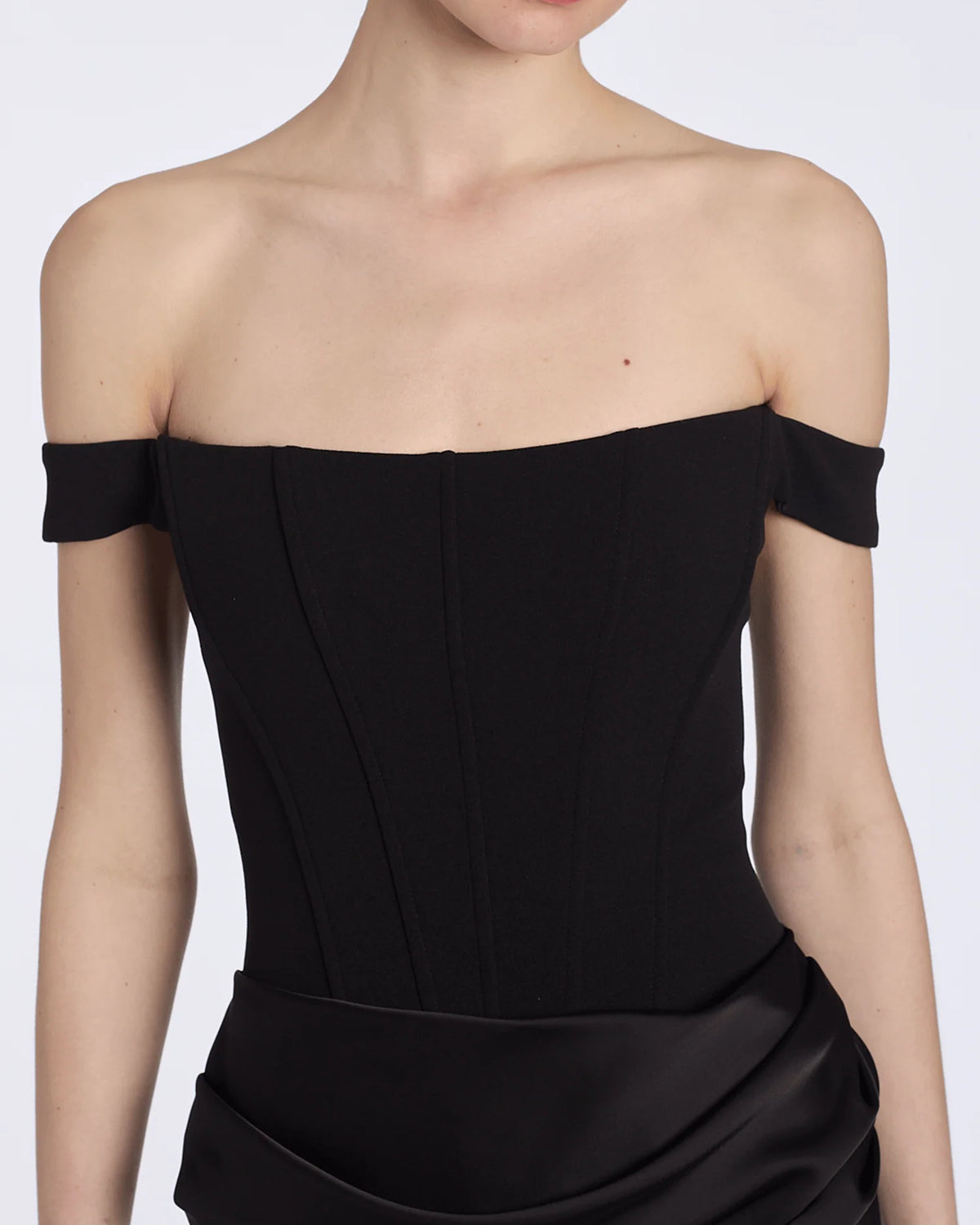 off shoulder column maxi prom dress - image 4