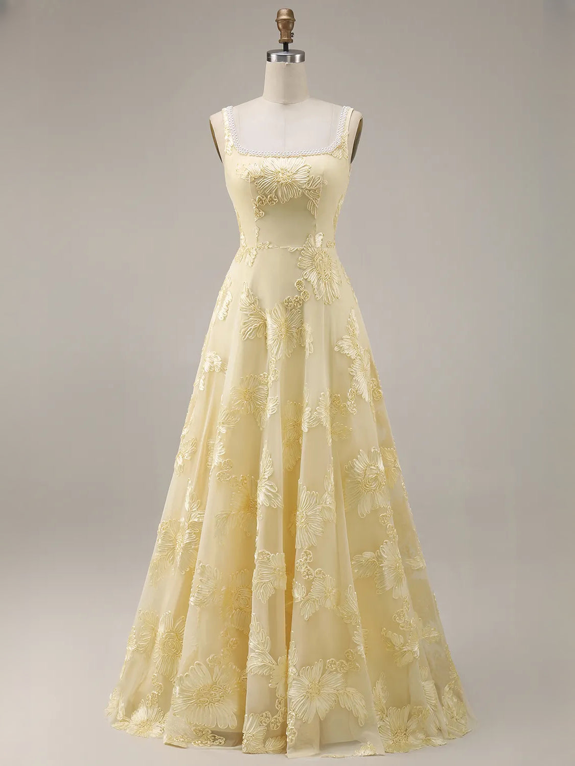 Daffodil floor-length prom dress, alternate view showing the overall dress design