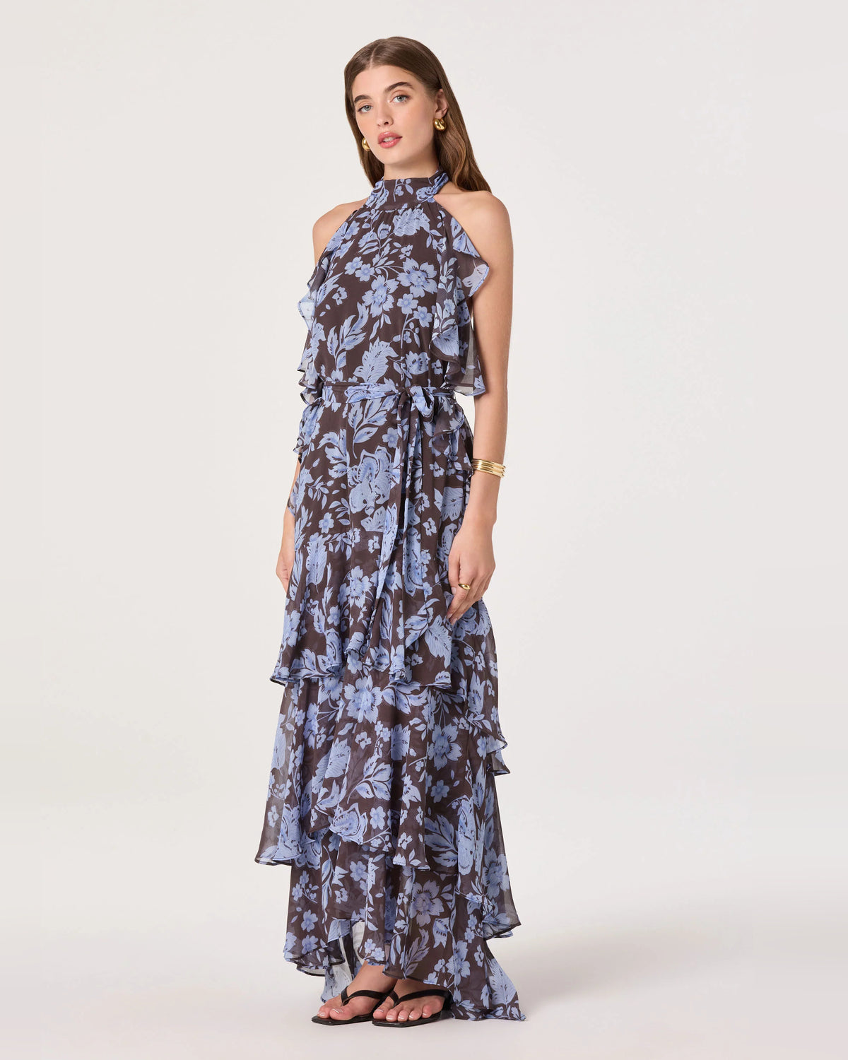 spaghetti strap a-line maxi formal dress - image 4