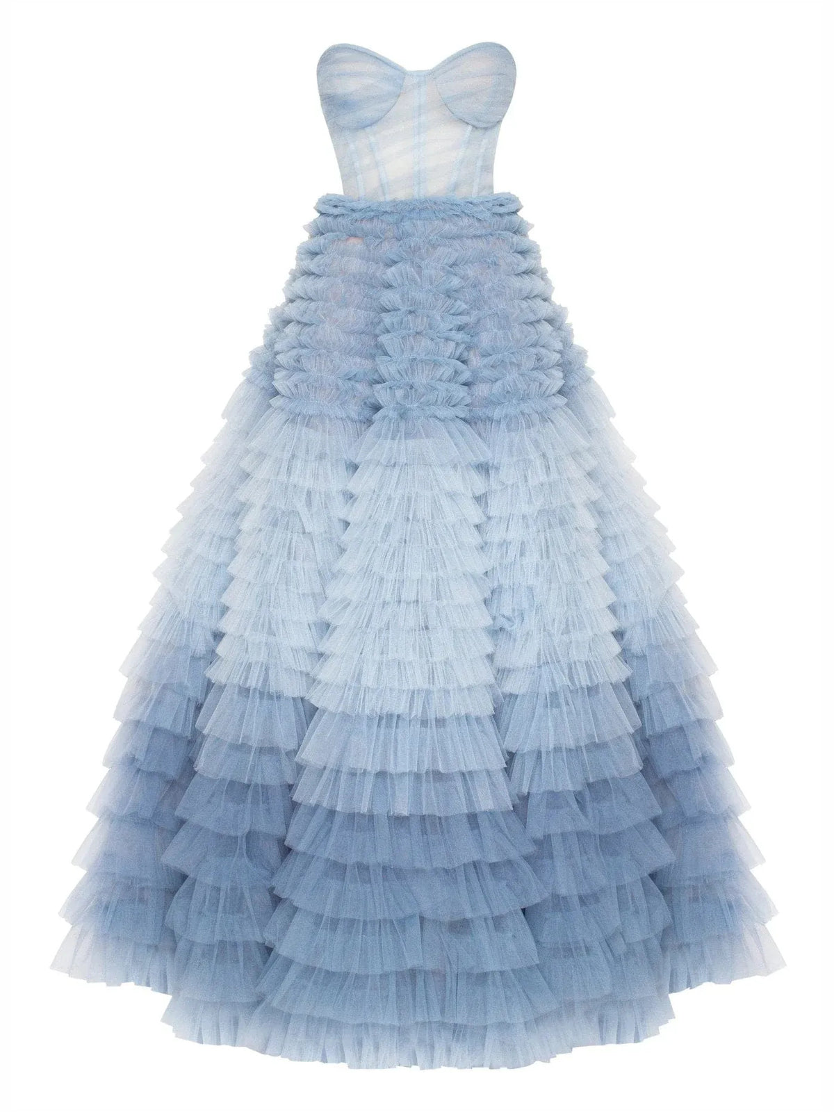 As Picture floor-length prom dress, alternate view showing the overall dress design