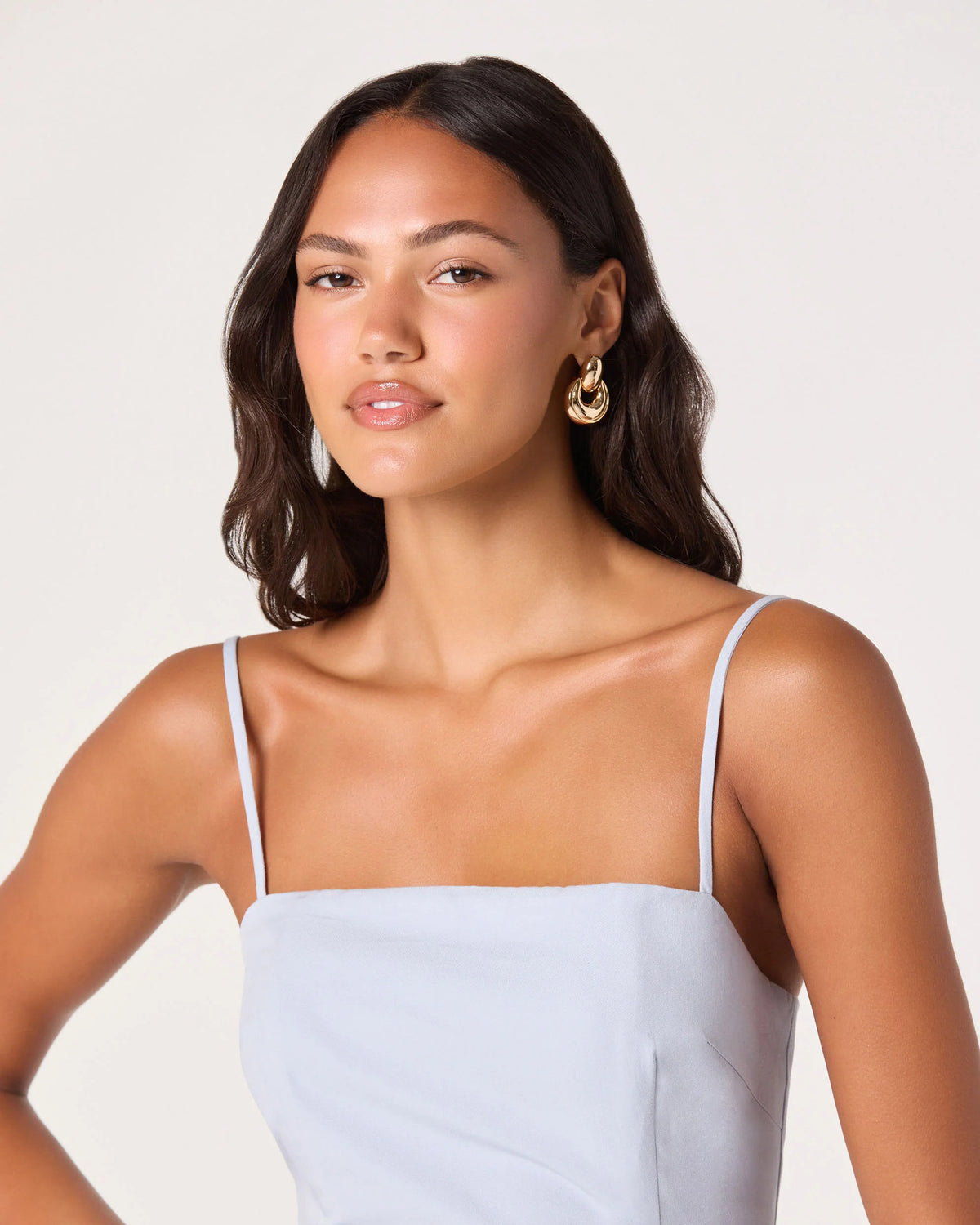 spaghetti strap a-line mini homecoming dress - image 4