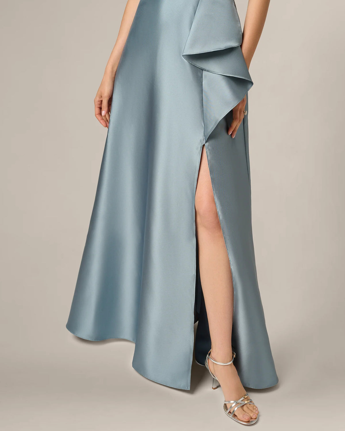 halter neck a-line maxi mother of the bride dress - image 4