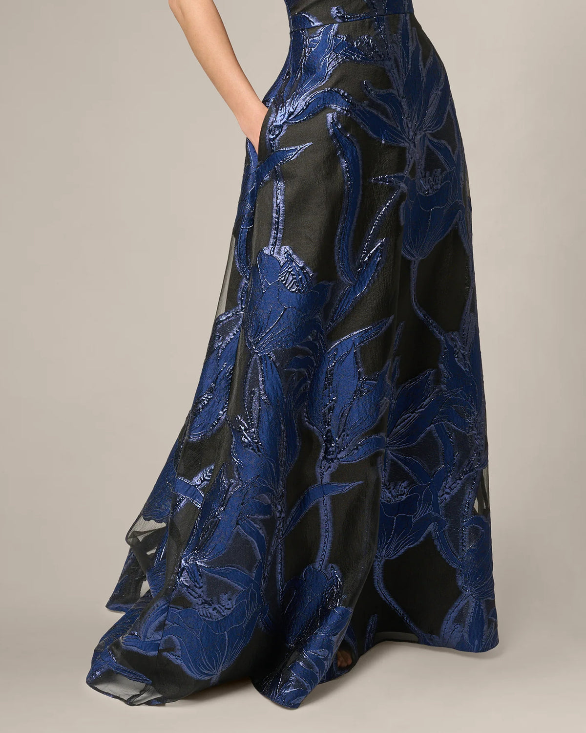 halter neck a-line maxi mother of the bride dress - image 4