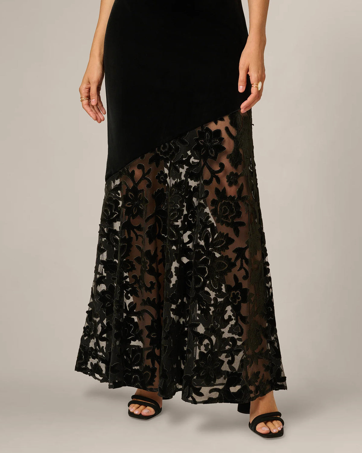 spaghetti strap a-line maxi mother of the bride dress - image 4