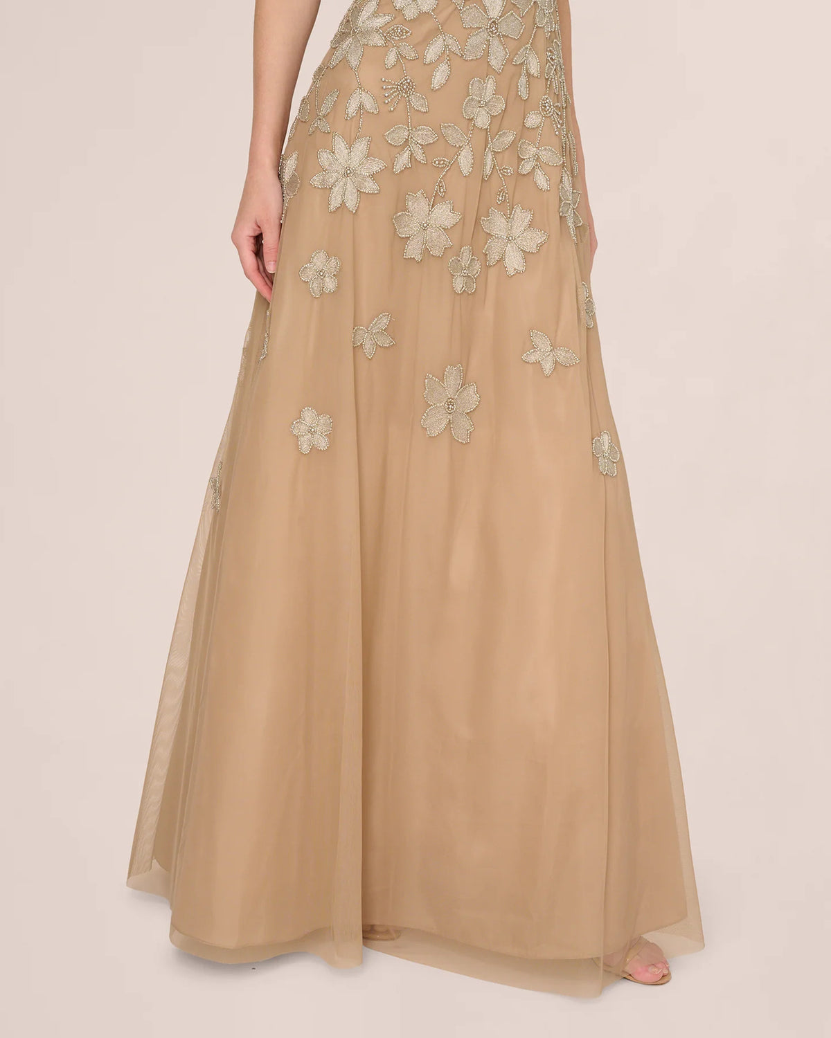 strapless a-line maxi mother of the bride dress - image 4