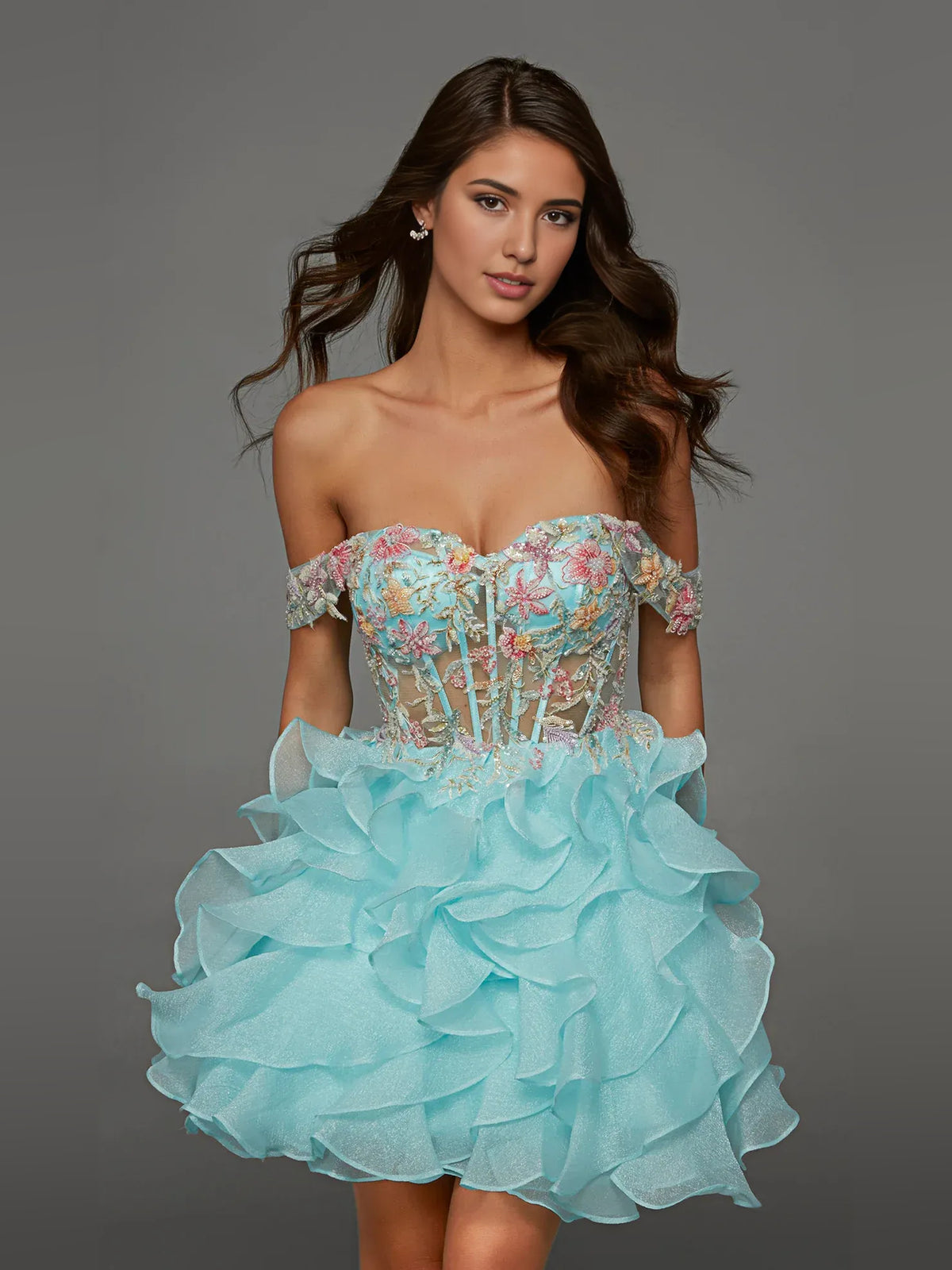Spa mini homecoming dress, alternate view showing the overall dress design