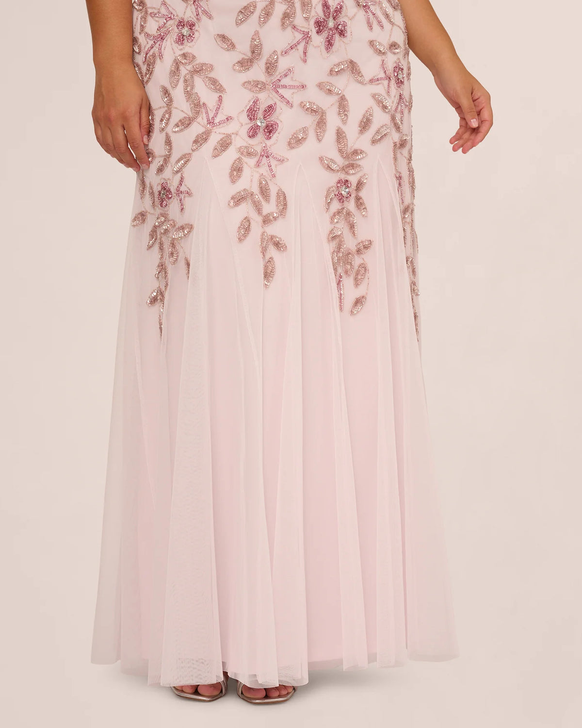 short-sleeve a-line maxi mother of the bride dress - image 4