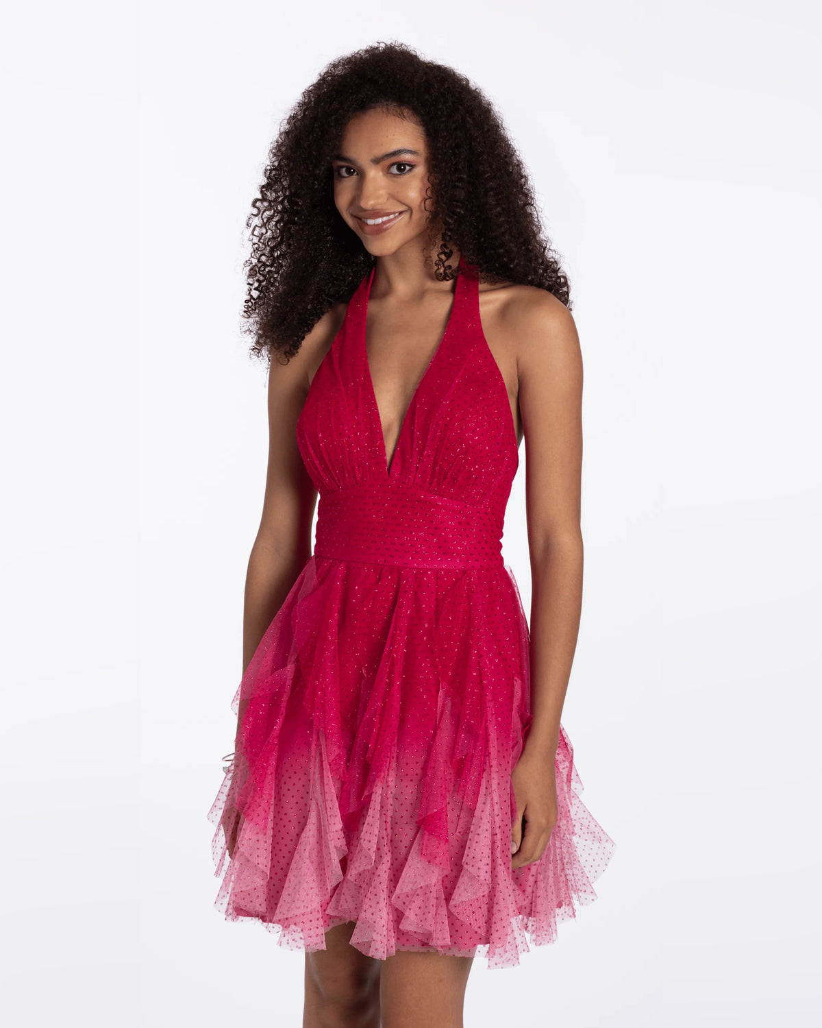 halter neck fit-and-flare maxi homecoming dress - image 4