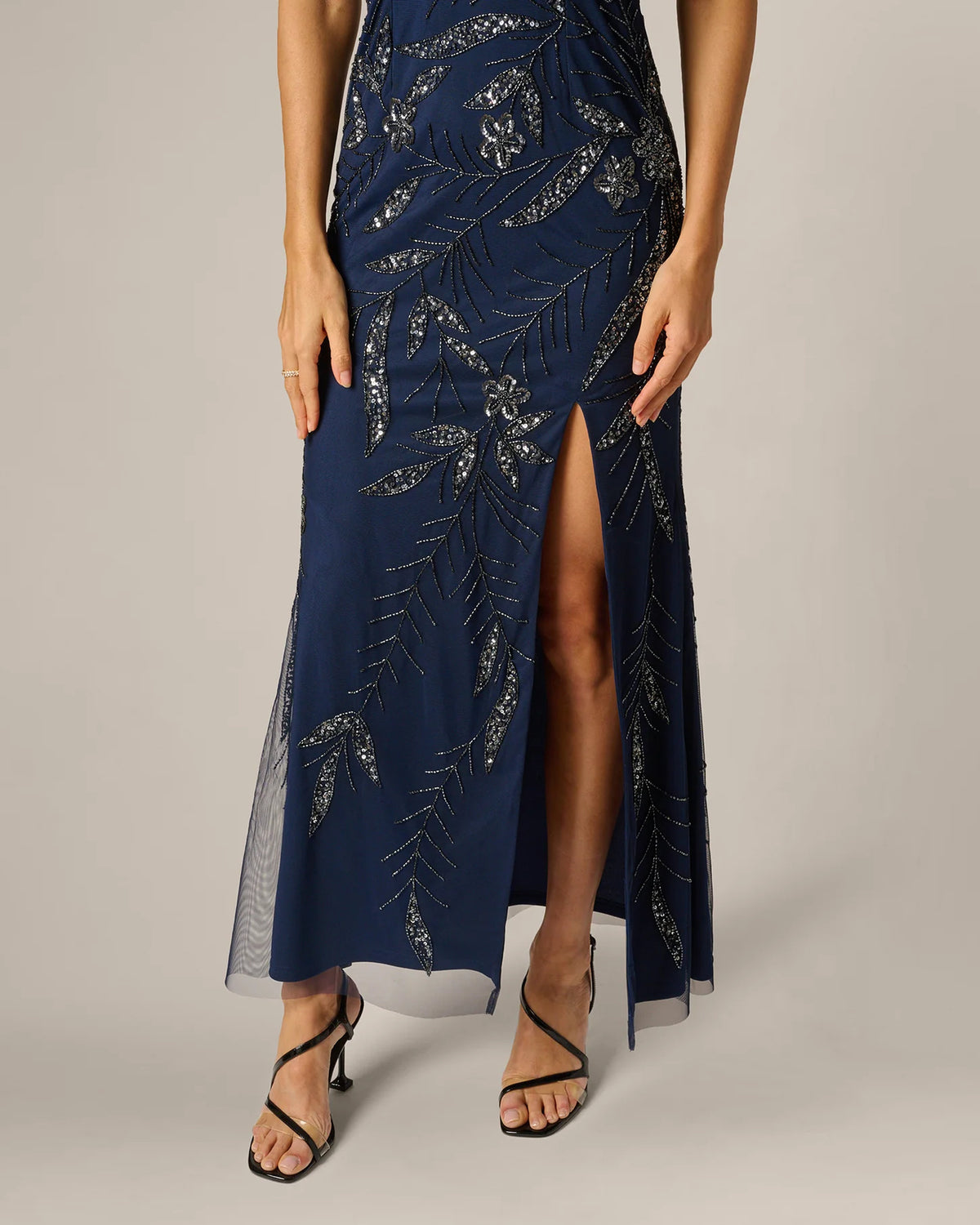 one-shoulder a-line maxi mother of the bride dress - image 4