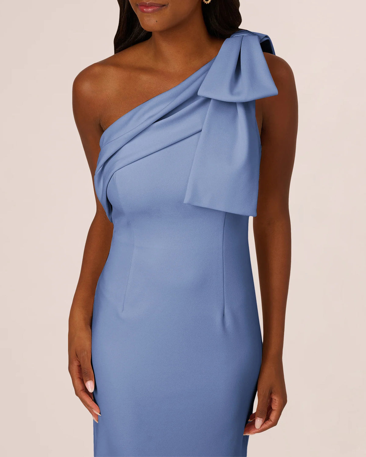 one-shoulder mermaid maxi mother of the bride dress - image 4