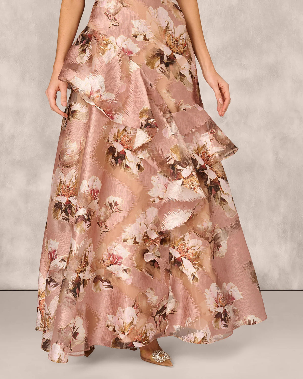 off-shoulder a-line maxi mother of the bride dress - image 4