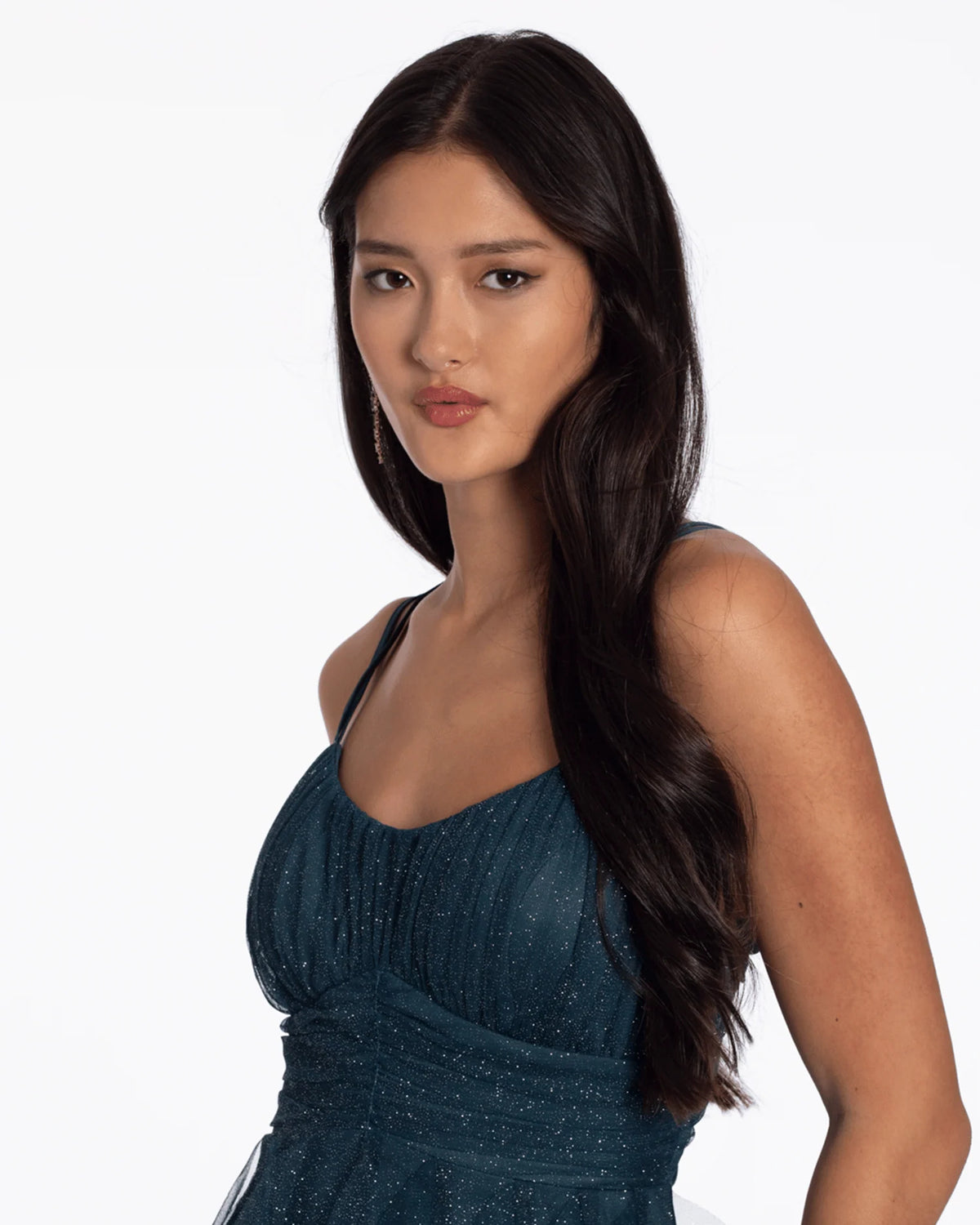 spaghetti strap a-line maxi homecoming dress - image 4