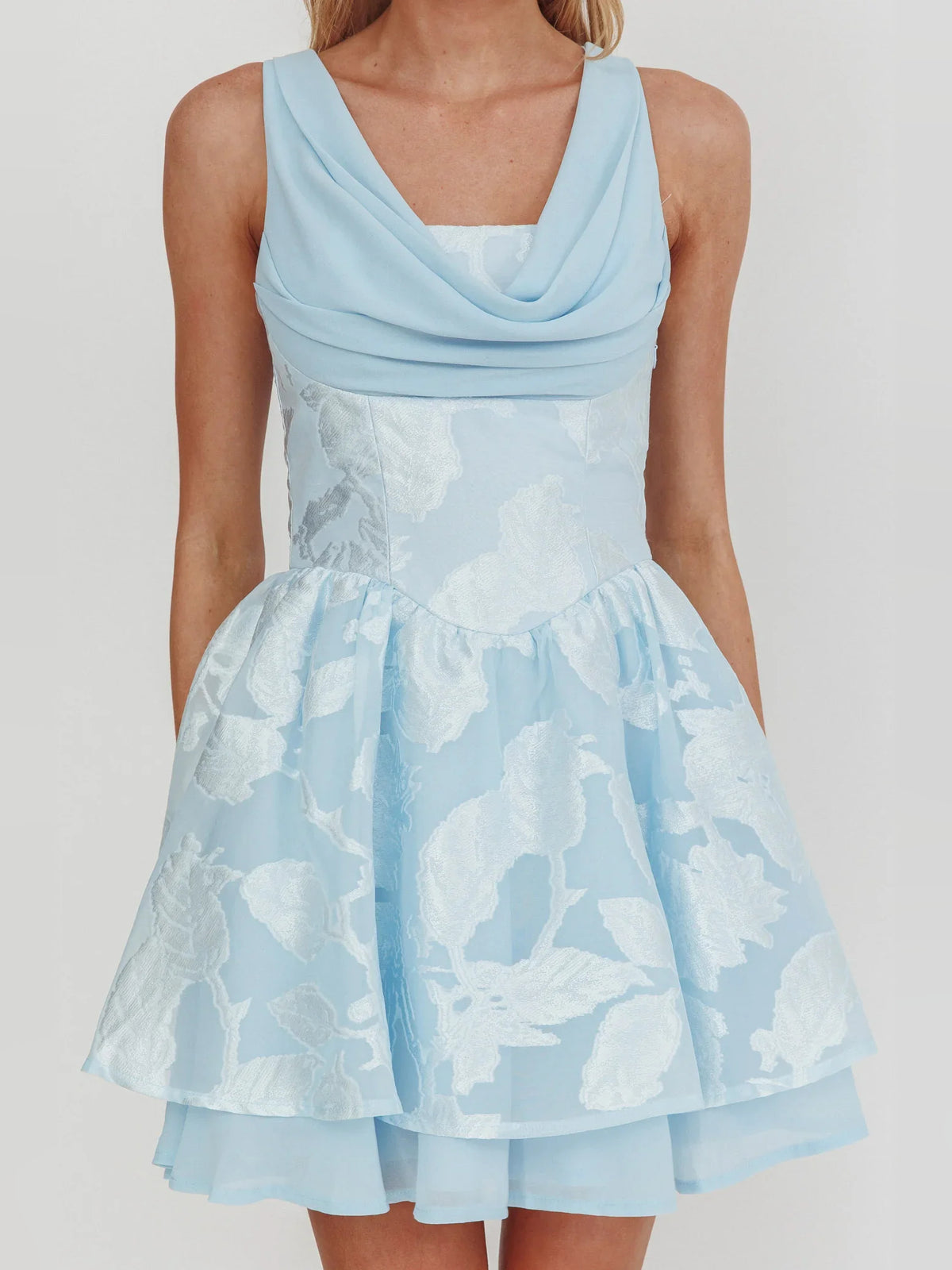Blush Pink mini homecoming dress, alternate view showing the overall dress design