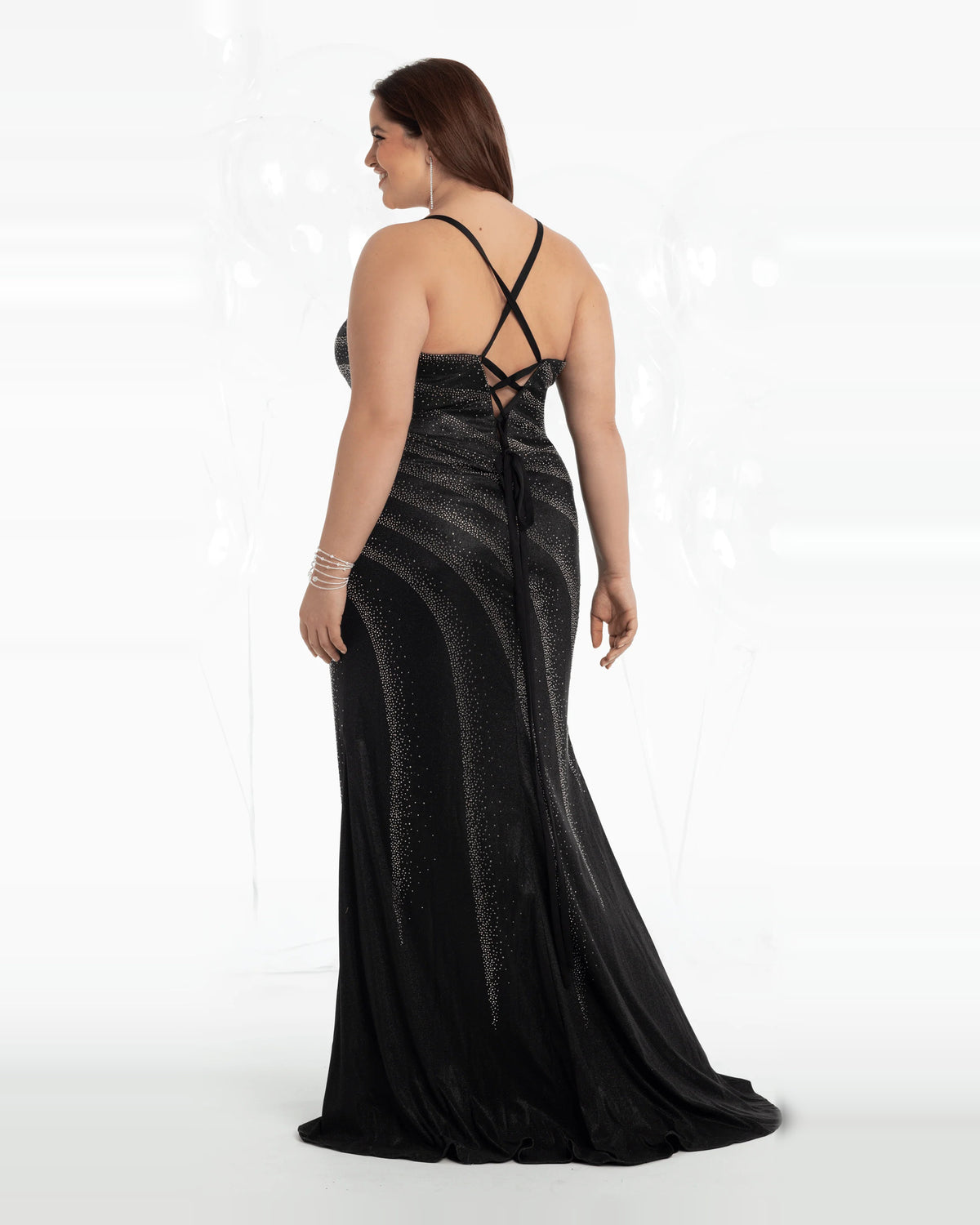 sweetheart column maxi prom dress - image 4