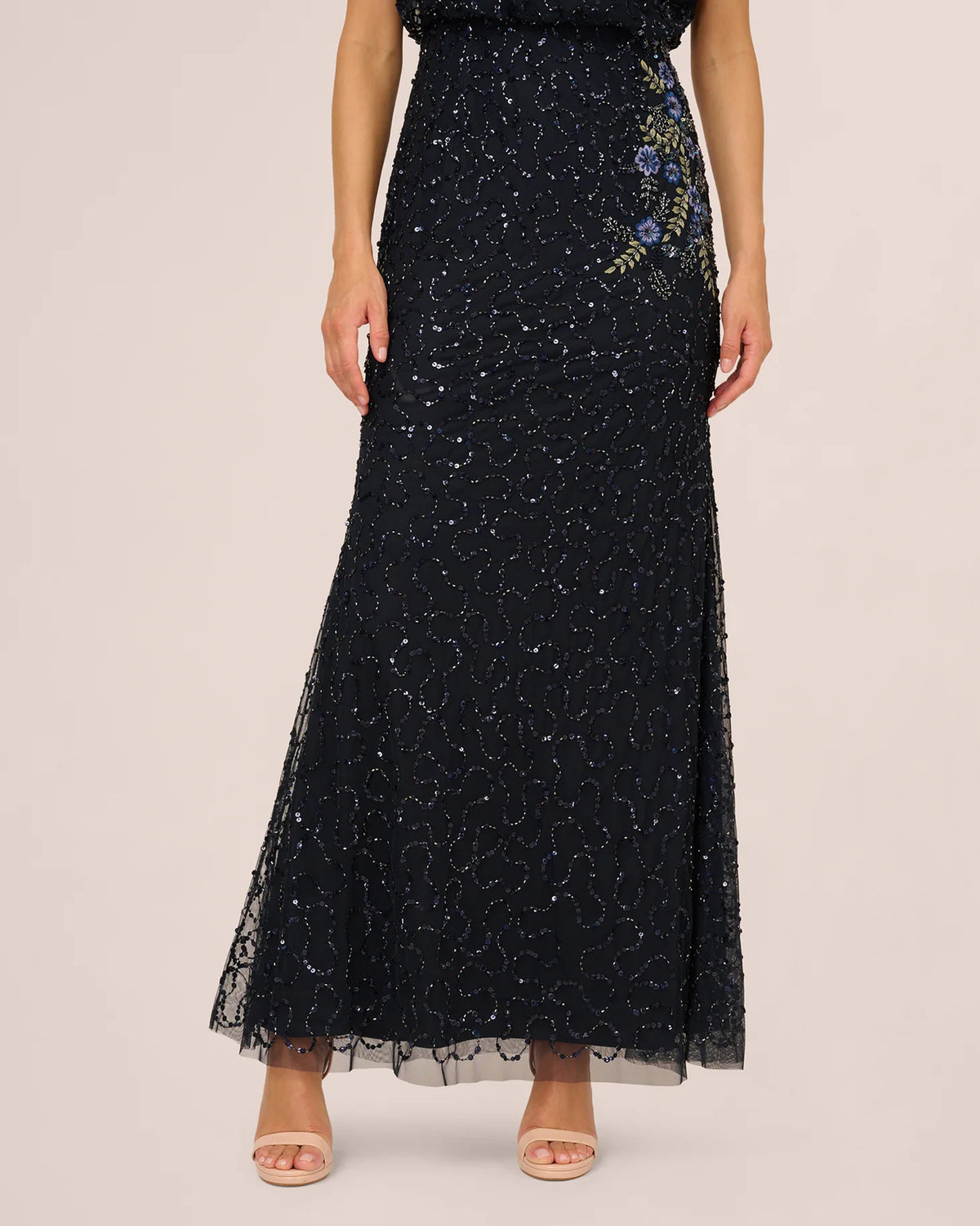 short-sleeve a-line maxi mother of the bride dress - image 4
