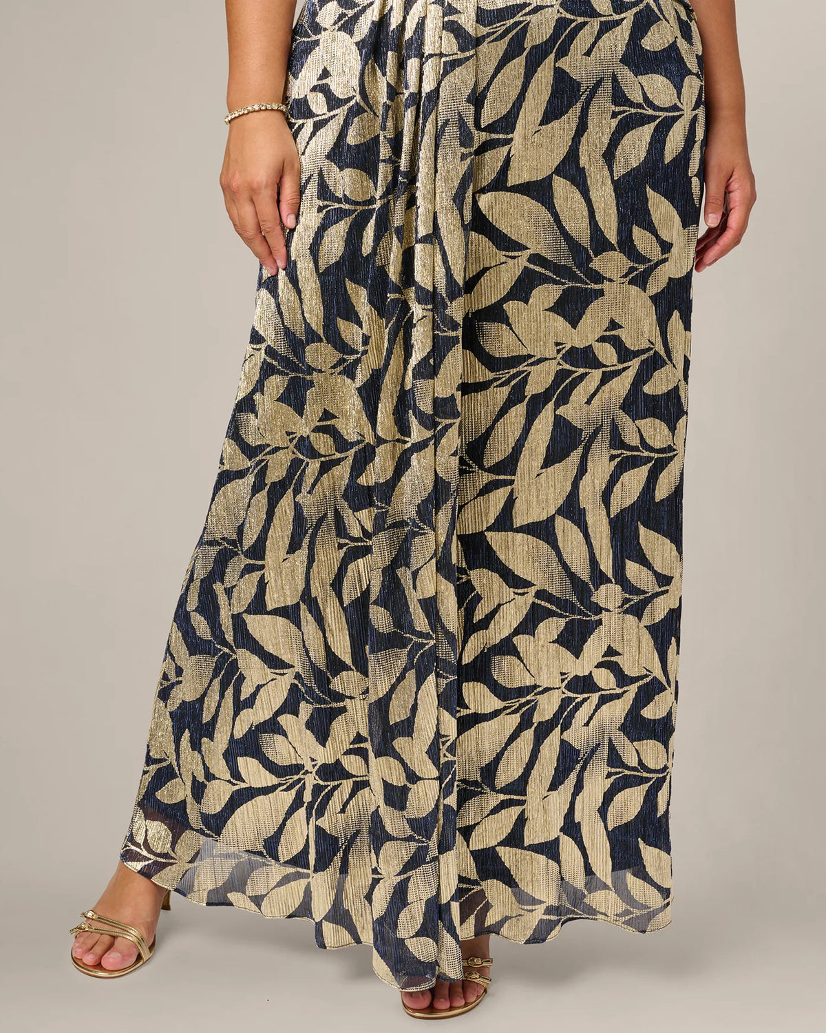 short-sleeve a-line maxi mother of the bride dress - image 4
