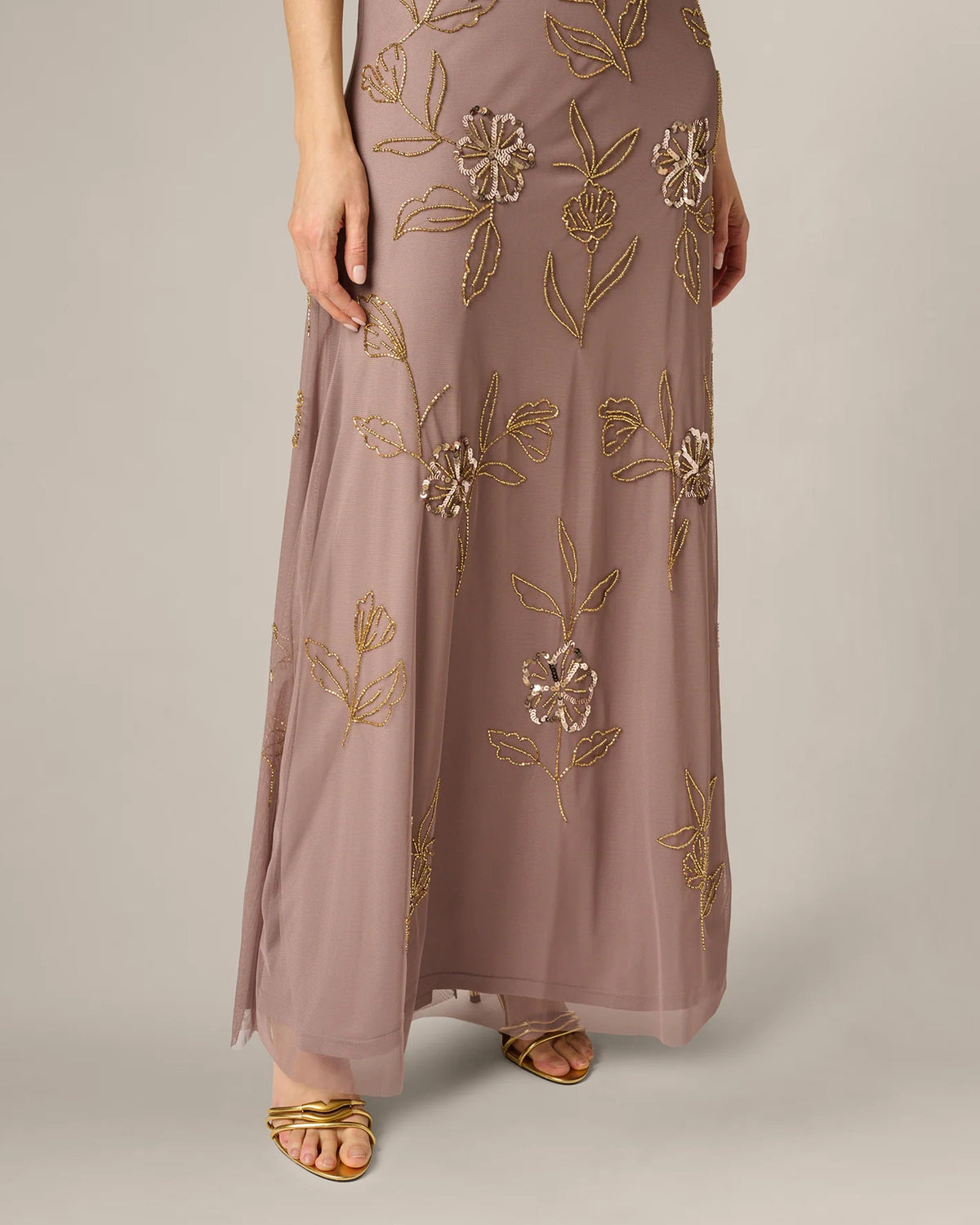 sleeveless a-line maxi mother of the bride dress - image 4