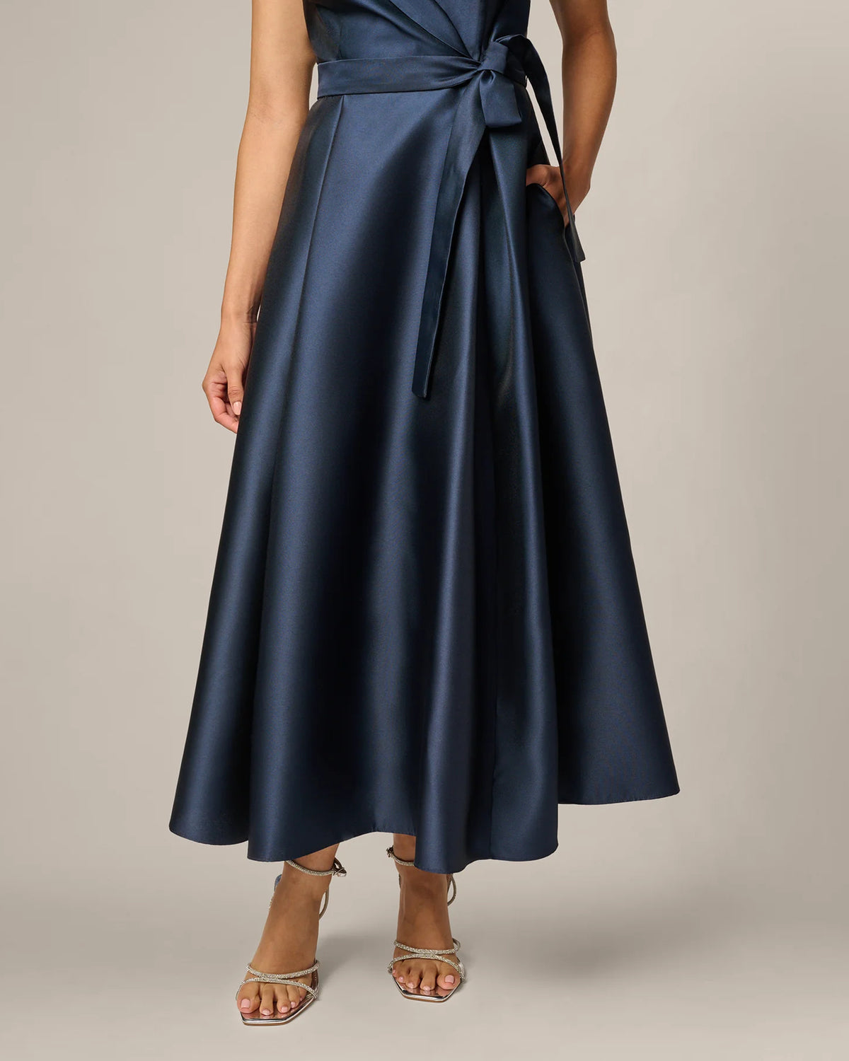 spaghetti strap a-line maxi mother of the bride dress - image 4