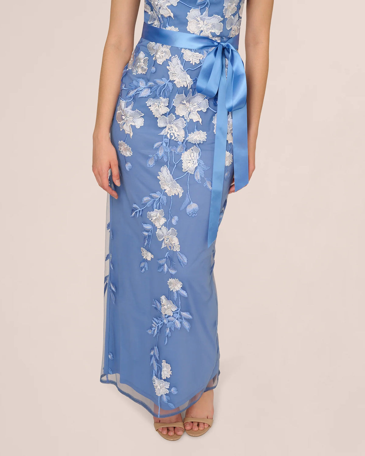short-sleeve a-line maxi mother of the bride dress - image 4