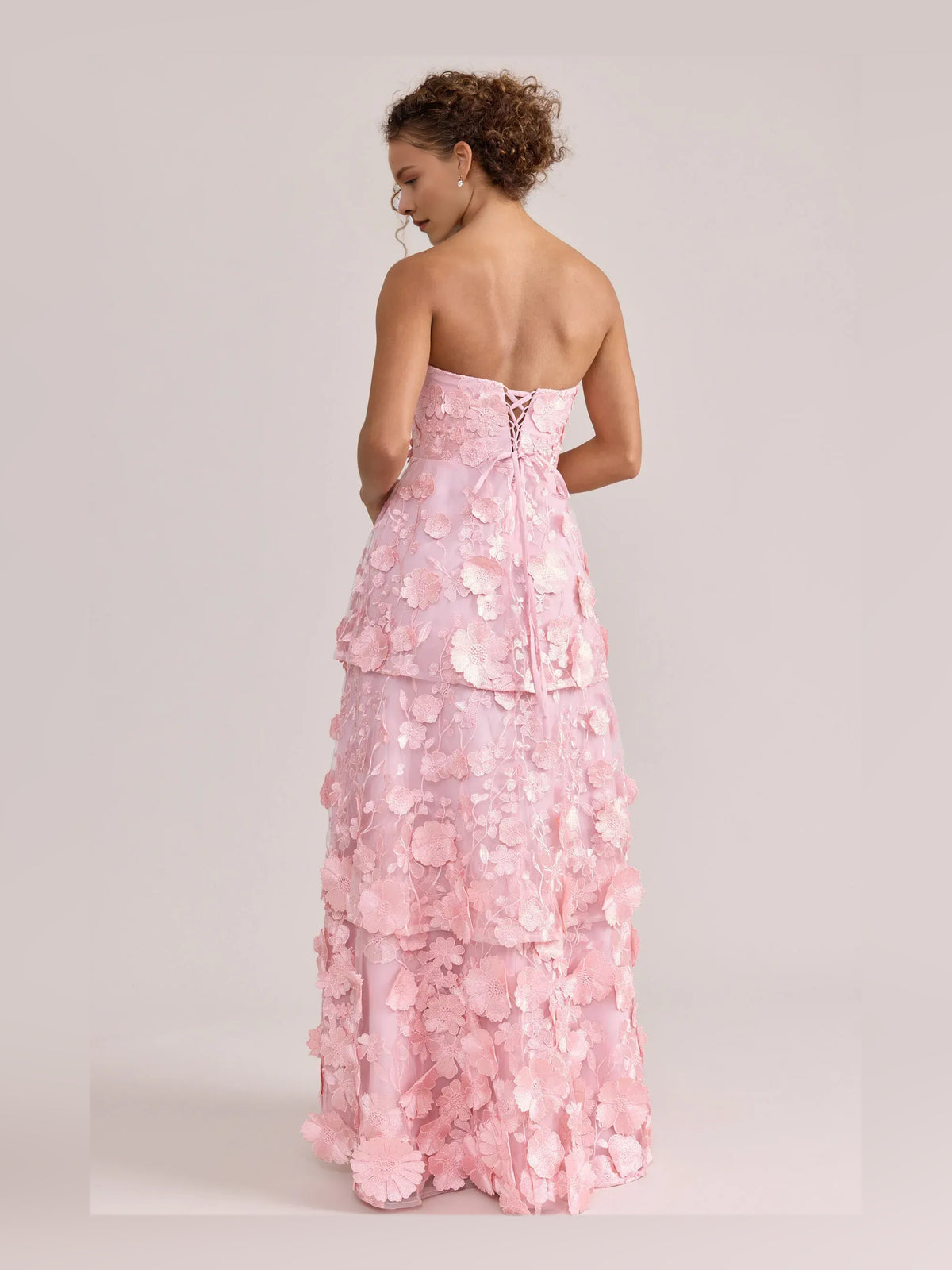 Light Pink floor-length prom dress, alternate view showing the overall dress design
