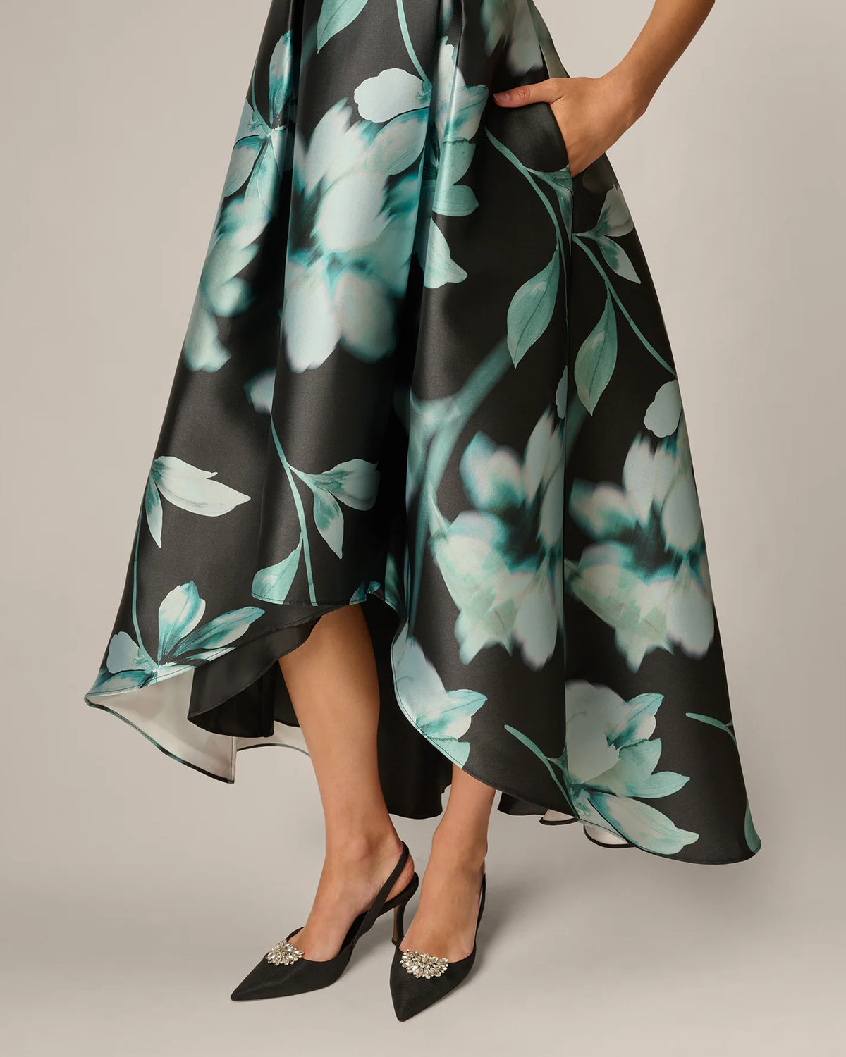 spaghetti strap a-line maxi mother of the bride dress - image 4
