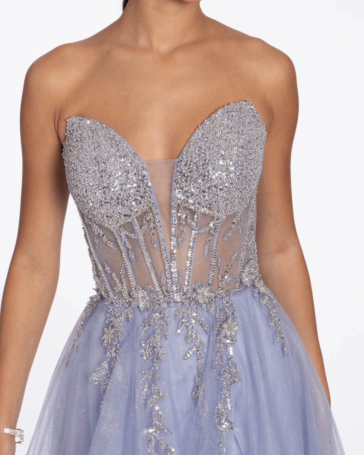sweetheart a-line maxi prom dress - image 4