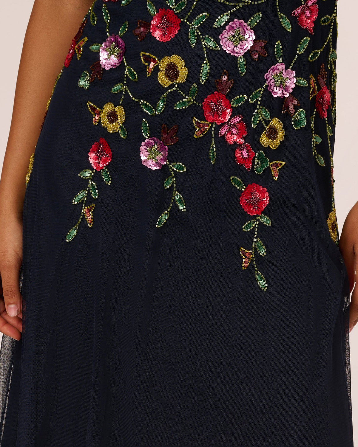 short-sleeve a-line midi mother of the bride dress - image 4