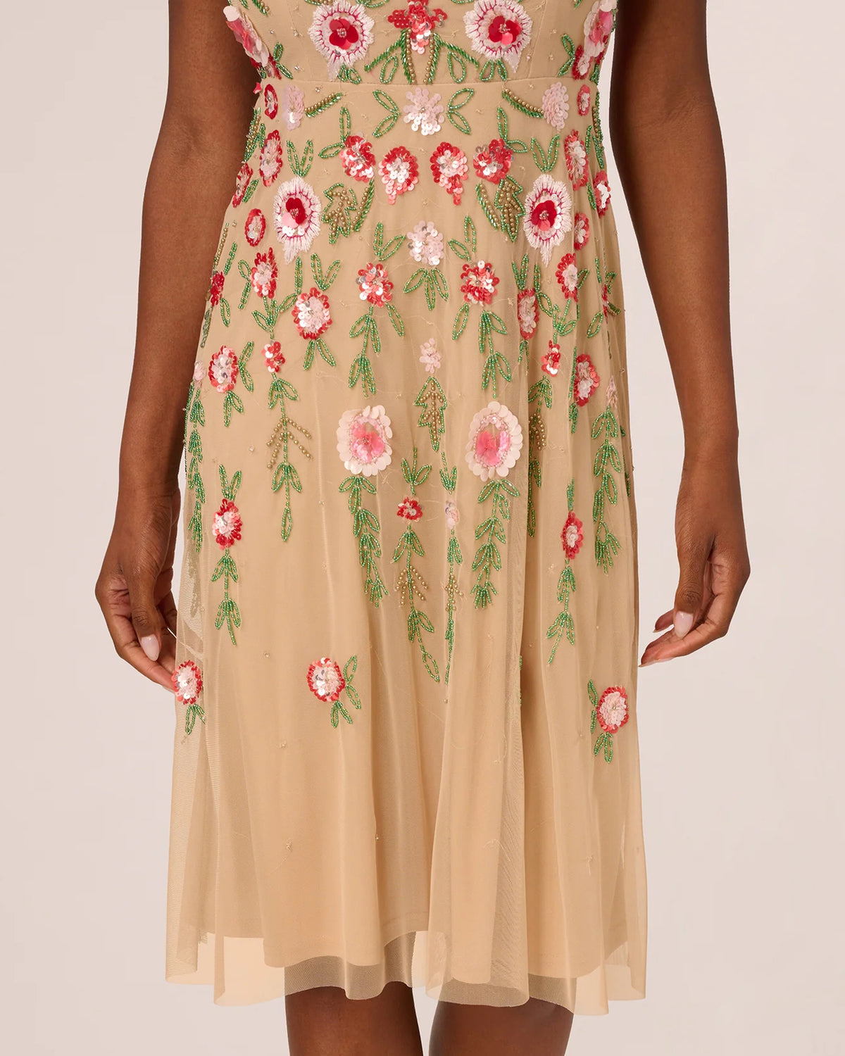 sleeveless a-line midi mother of the bride dress - image 4