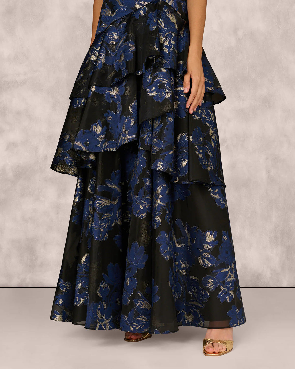one-shoulder a-line maxi mother of the bride dress - image 4