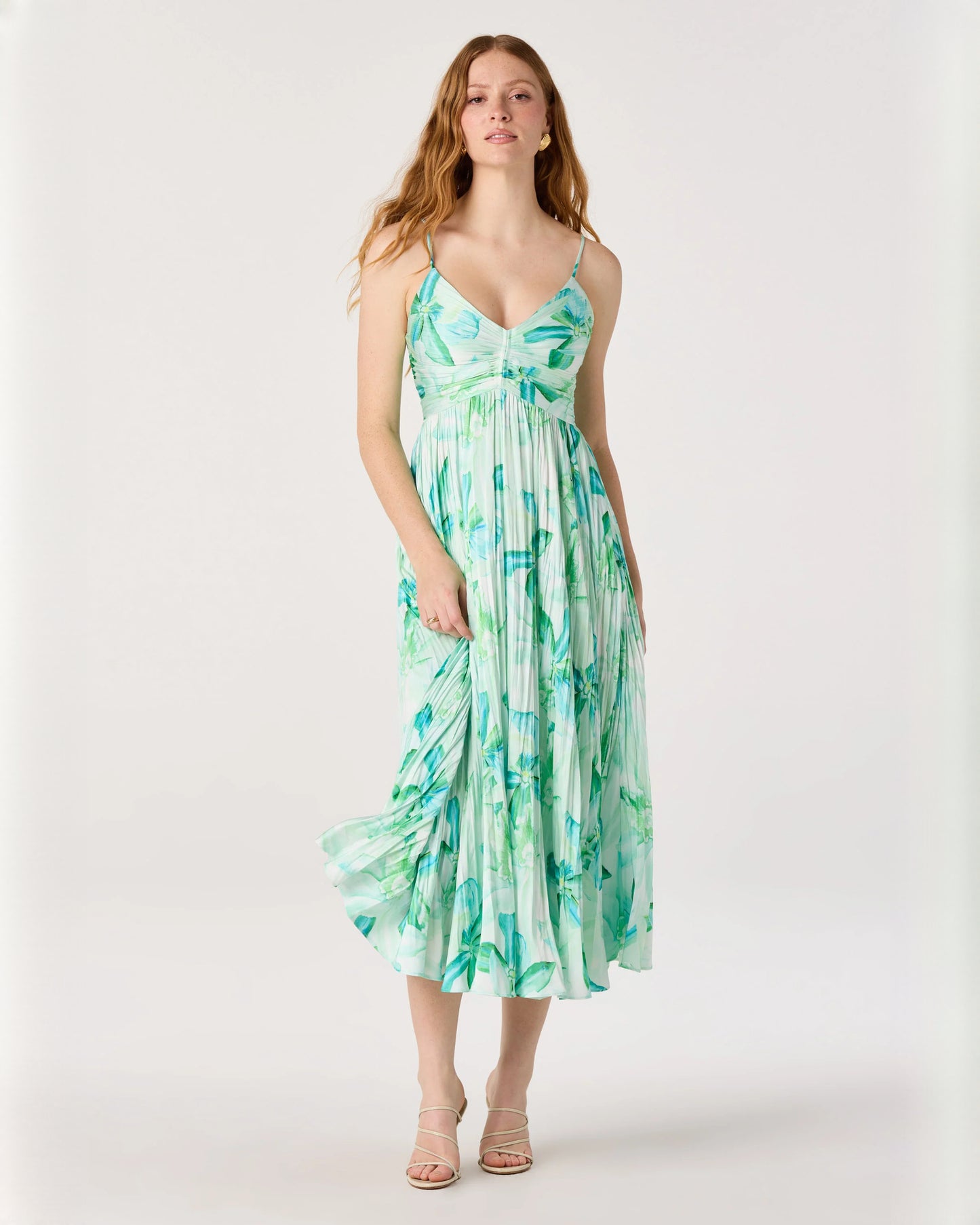 sleeveless chiffon a-line midi bridesmaid dress - image 4