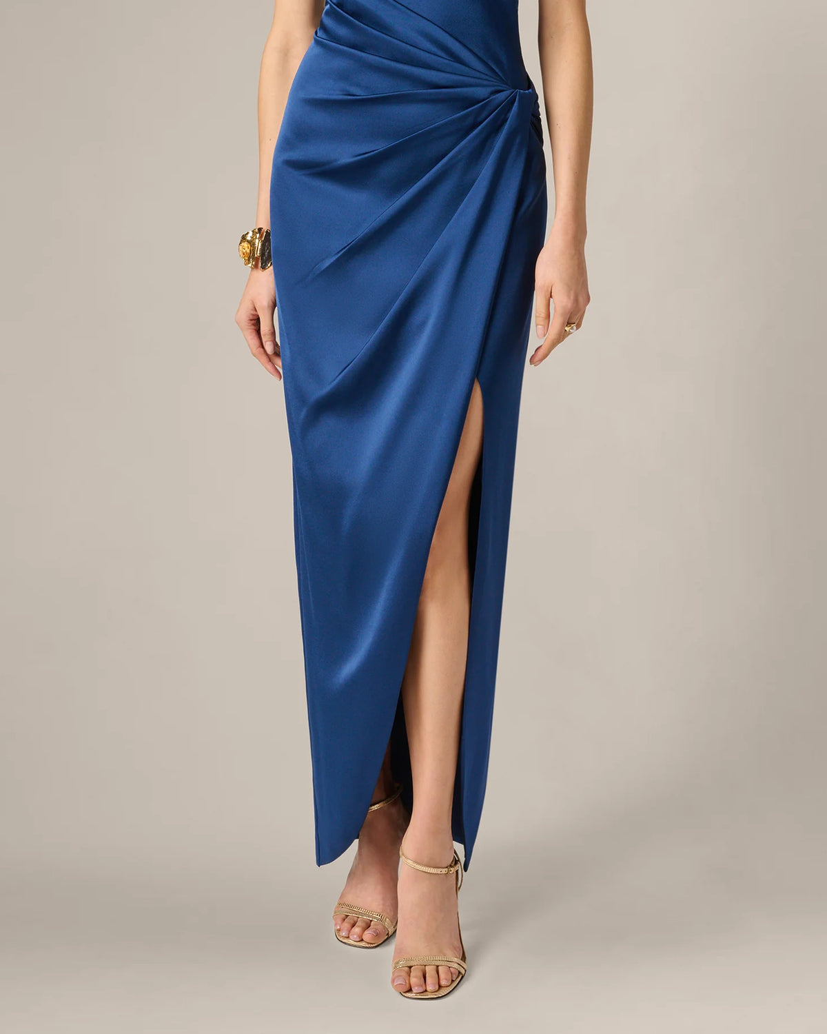 halter neck a-line maxi mother of the bride dress - image 4