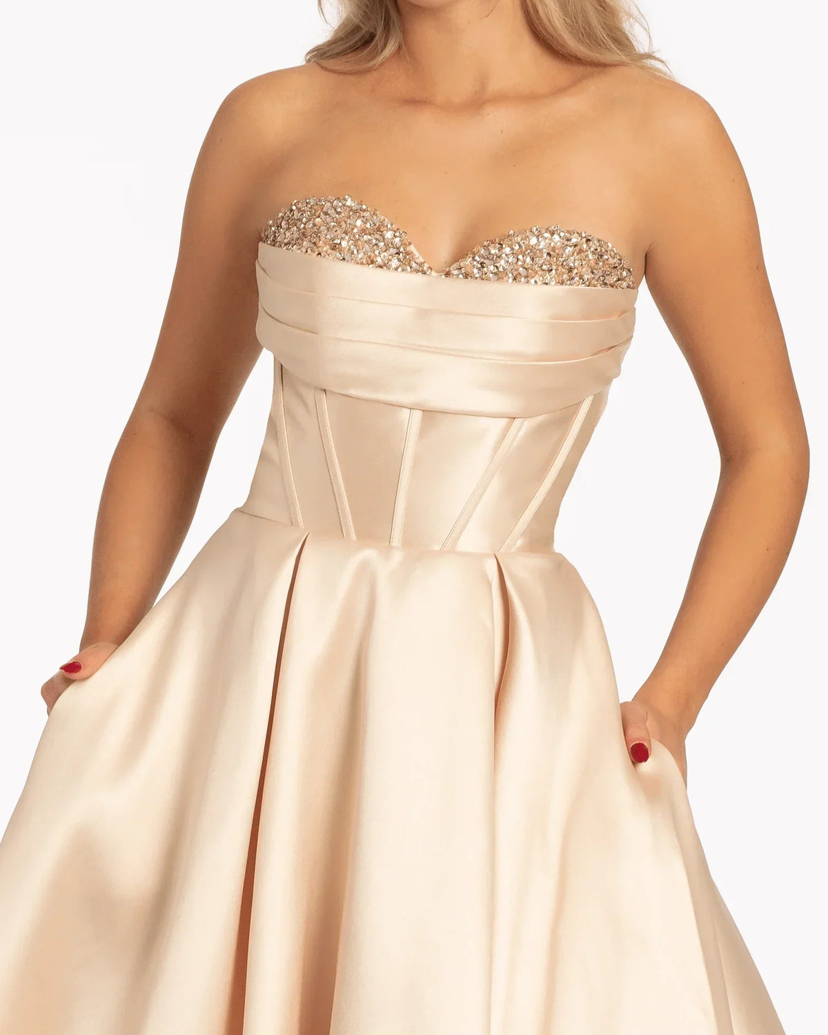 sweetheart ball-gown floor-length prom dress - image 4
