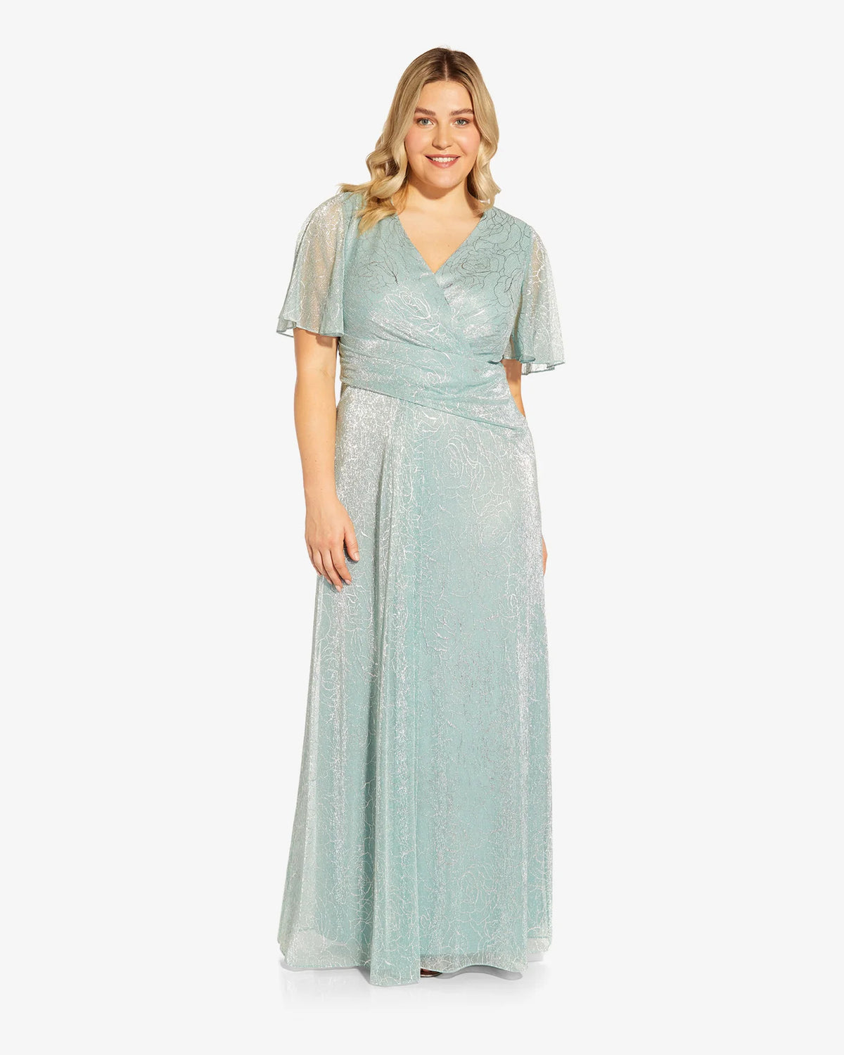 v neck fit-and-flare floor-length mother of the bride dress - image 4